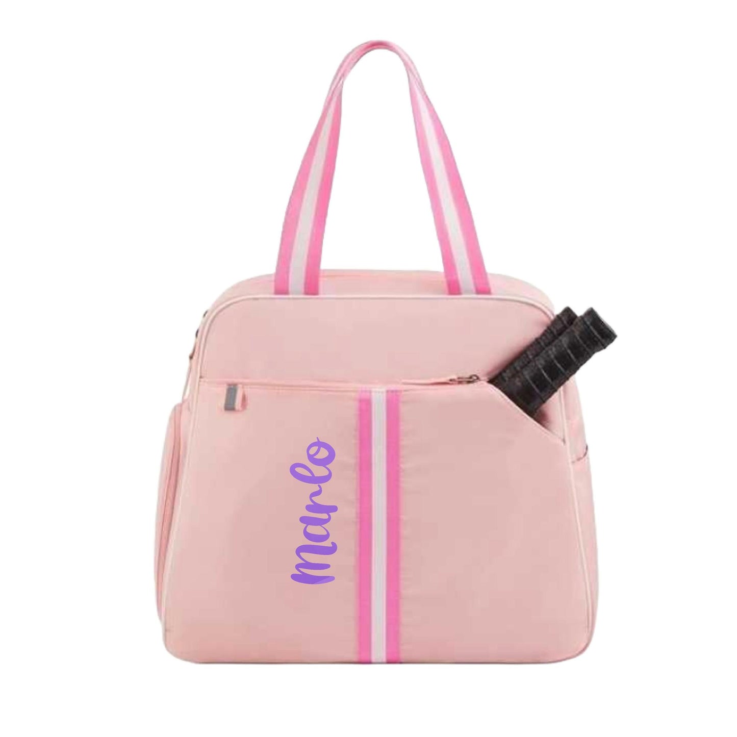 "Timeless" Pink Pickleball Bag (Free Personalization) | Pickleball Sports Bag | Medium Size Court Bag