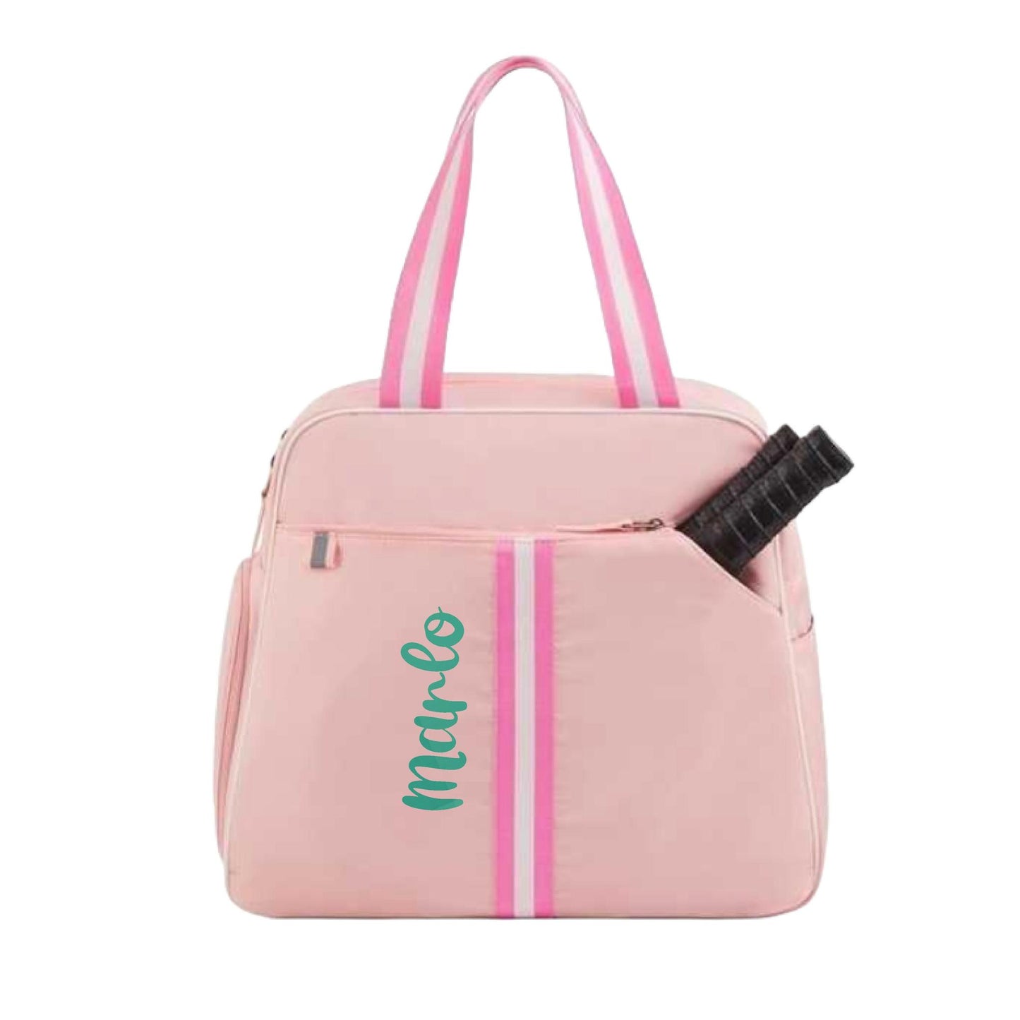 "Timeless" Pink Pickleball Bag (Free Personalization) | Pickleball Sports Bag | Medium Size Court Bag