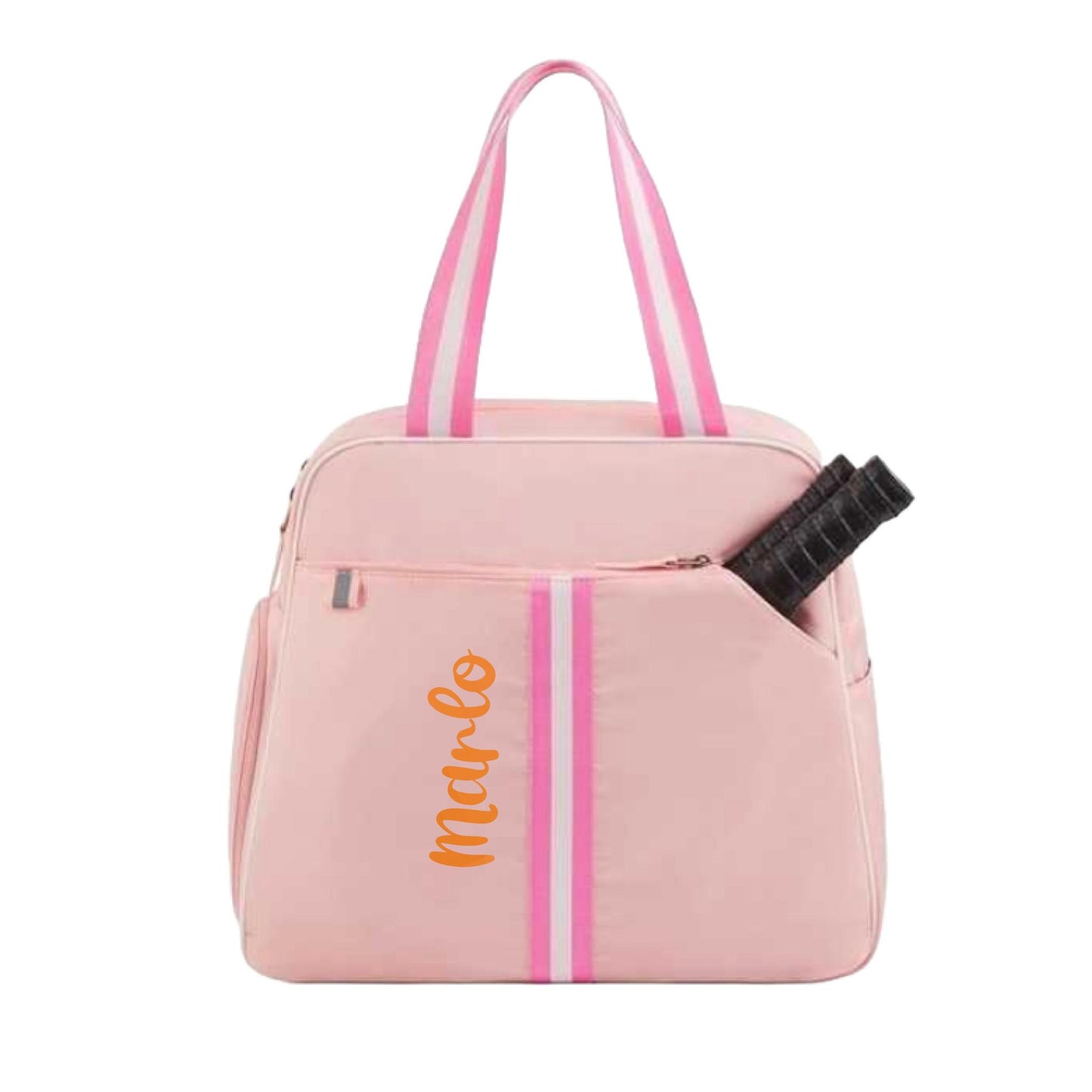 "Timeless" Pink Pickleball Bag (Free Personalization) | Pickleball Sports Bag | Medium Size Court Bag