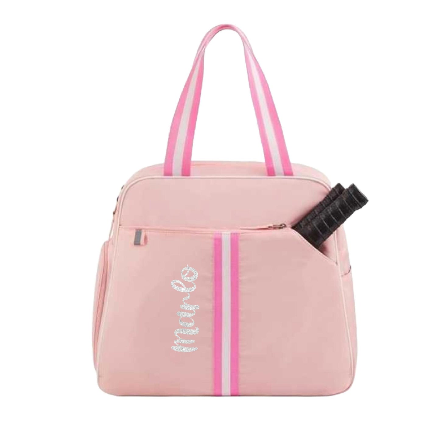 "Timeless" Pink Pickleball Bag (Free Personalization) | Pickleball Sports Bag | Medium Size Court Bag