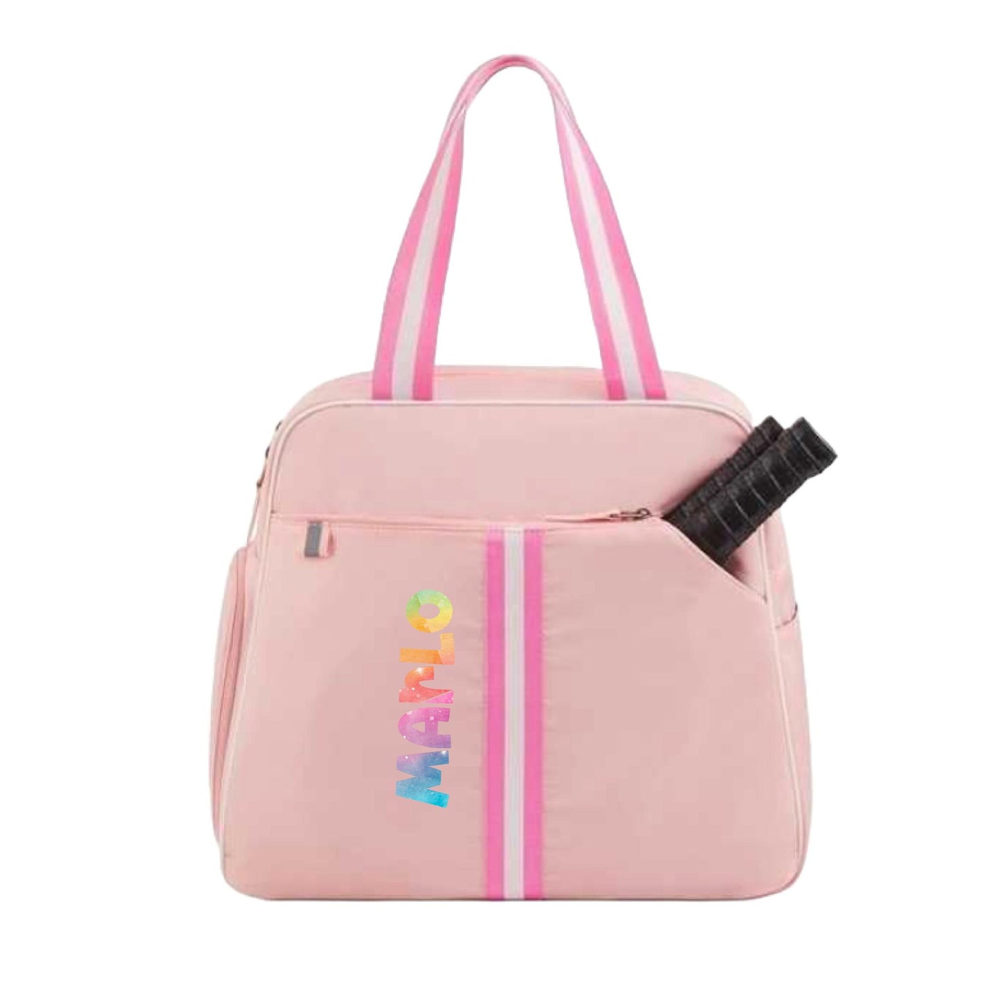 "Timeless" Pink Pickleball Bag (Free Personalization) | Pickleball Sports Bag | Medium Size Court Bag