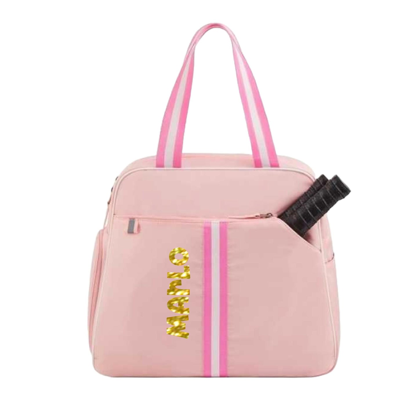 "Timeless" Pink Pickleball Bag (Free Personalization) | Pickleball Sports Bag | Medium Size Court Bag