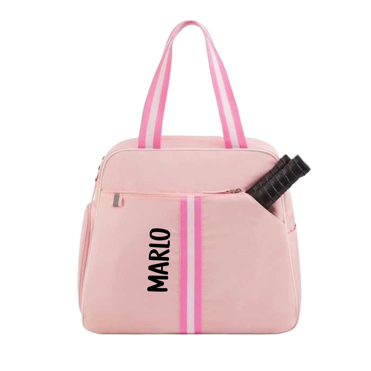 "Timeless" Pink Pickleball Bag (Free Personalization) | Pickleball Sports Bag | Medium Size Court Bag