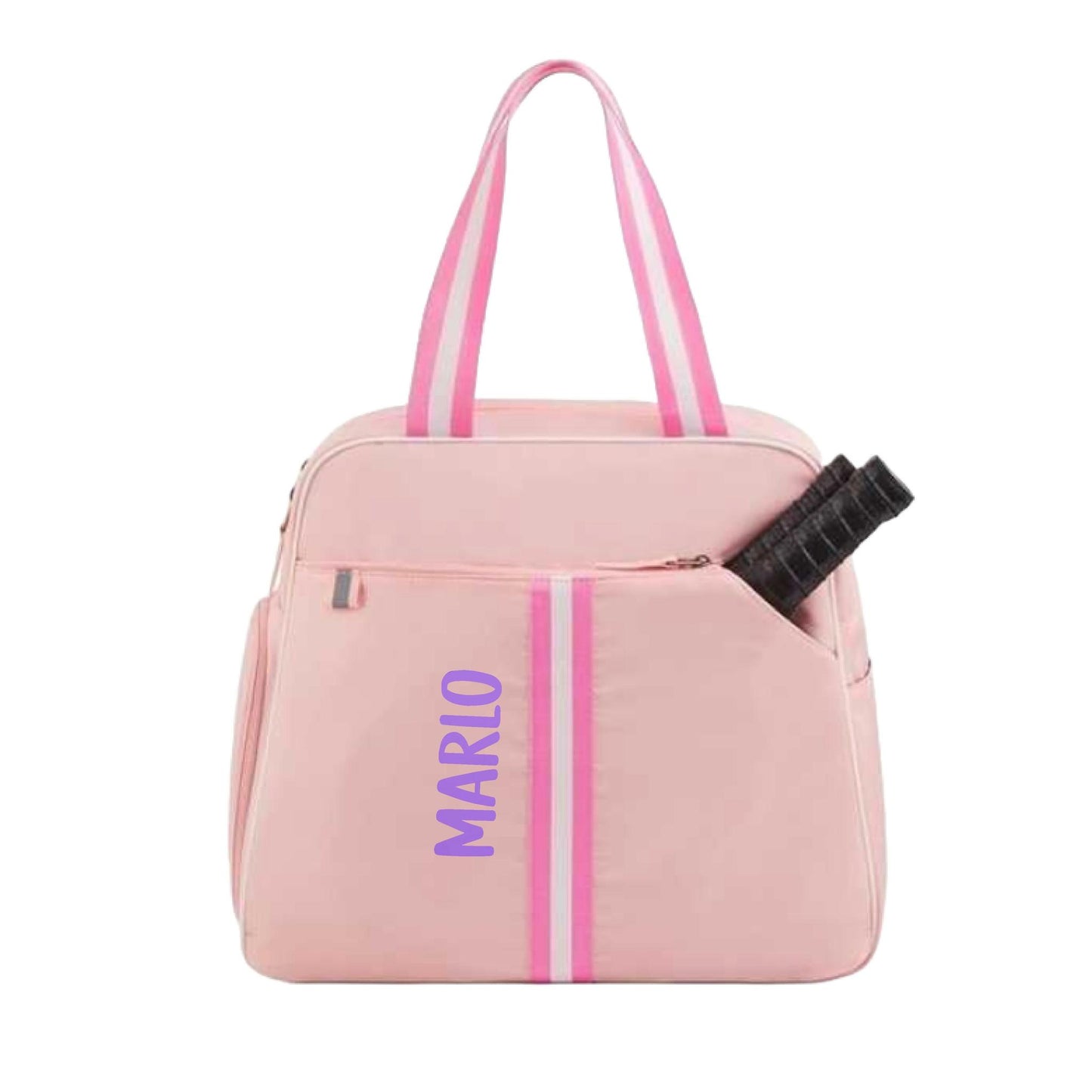 "Timeless" Pink Pickleball Bag (Free Personalization) | Pickleball Sports Bag | Medium Size Court Bag