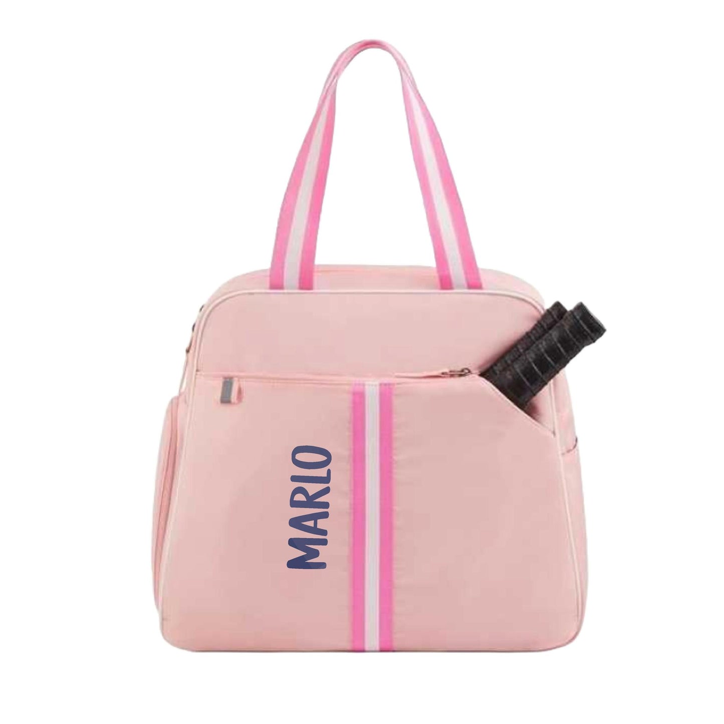 "Timeless" Pink Pickleball Bag (Free Personalization) | Pickleball Sports Bag | Medium Size Court Bag