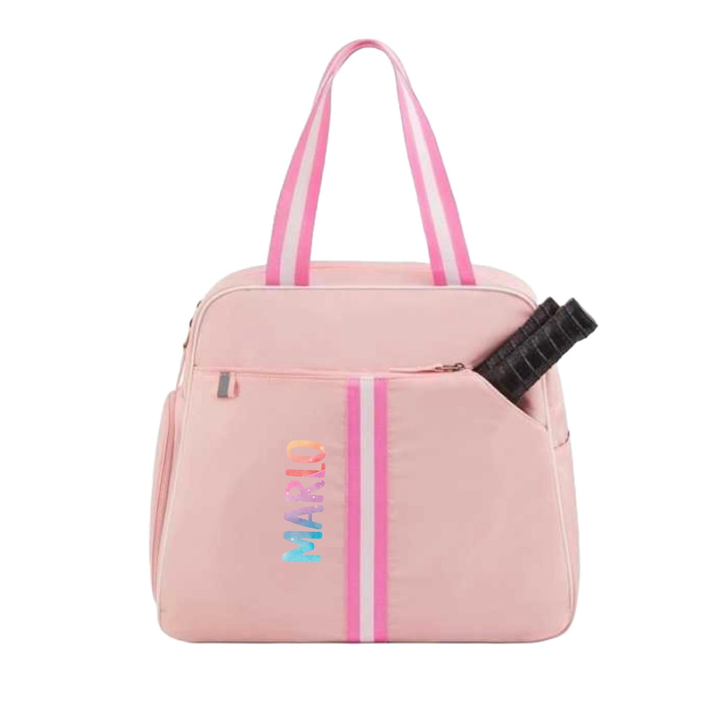 "Timeless" Pink Pickleball Bag (Free Personalization) | Pickleball Sports Bag | Medium Size Court Bag