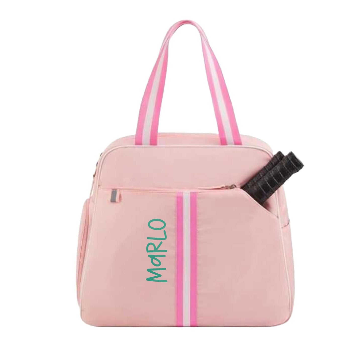 "Timeless" Pink Pickleball Bag (Free Personalization) | Pickleball Sports Bag | Medium Size Court Bag