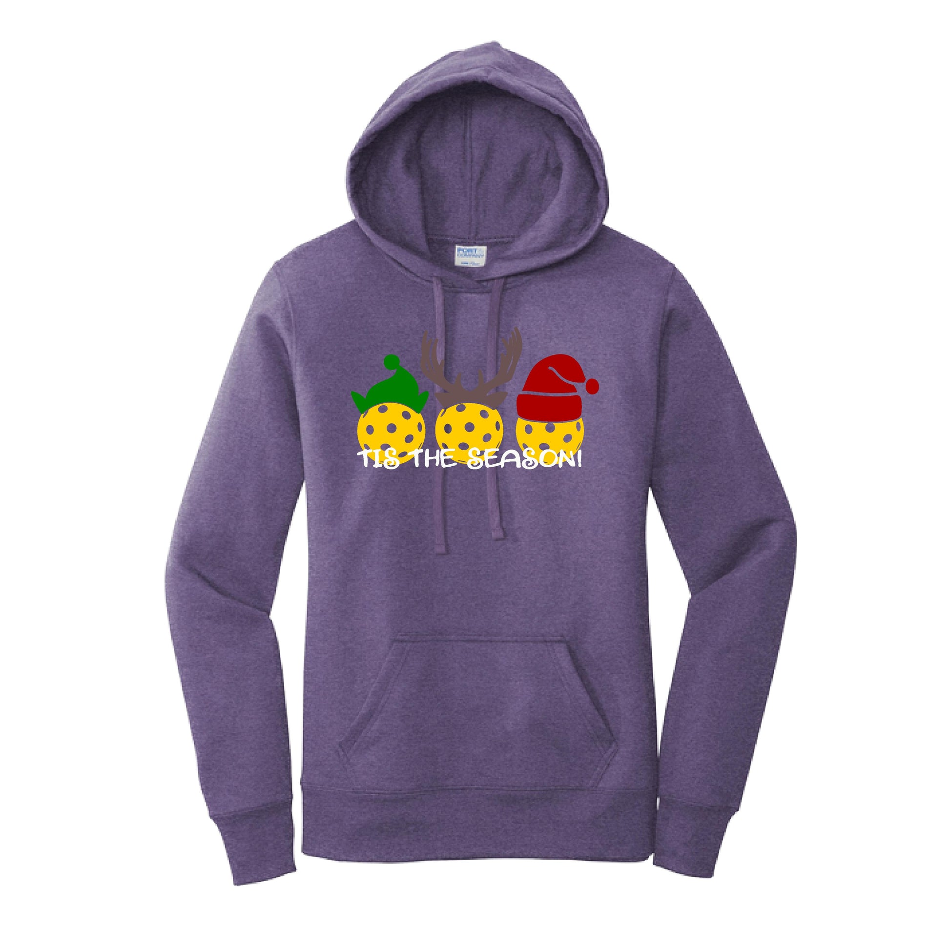 Tis the Season | Women’s Fitted Hoodie Pickleball Sweatshirt | 50% Cotton 50% Poly Fleece