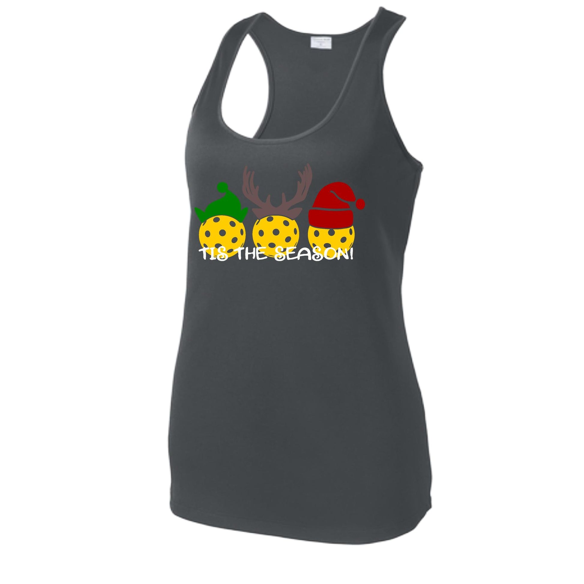 Tis the Season | Women's Racerback Pickleball Performance Tank | 100% Polyester
