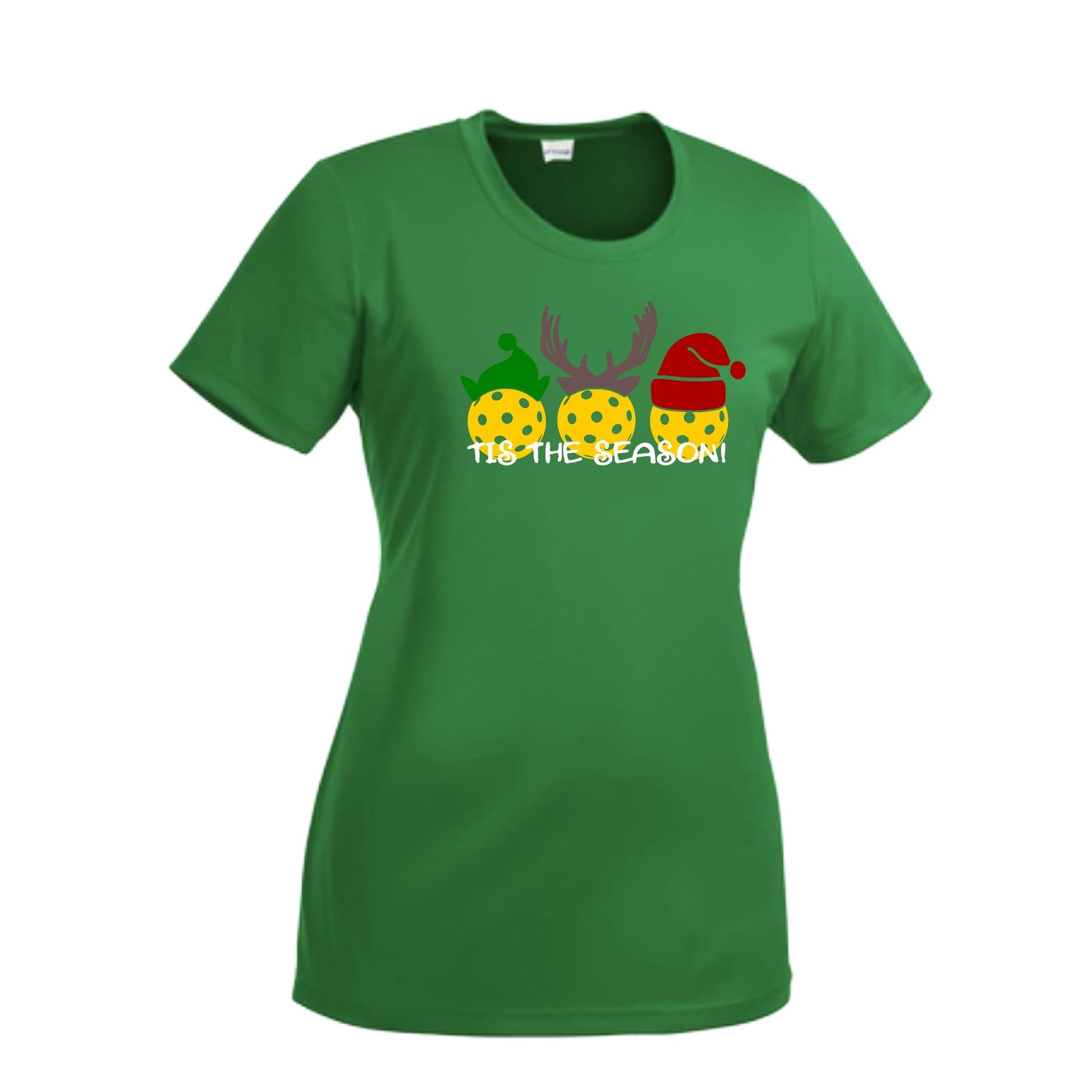 Tis the Season | Women’s Short Sleeve Crewneck Pickleball Performance T-Shirts | 100% Polyester