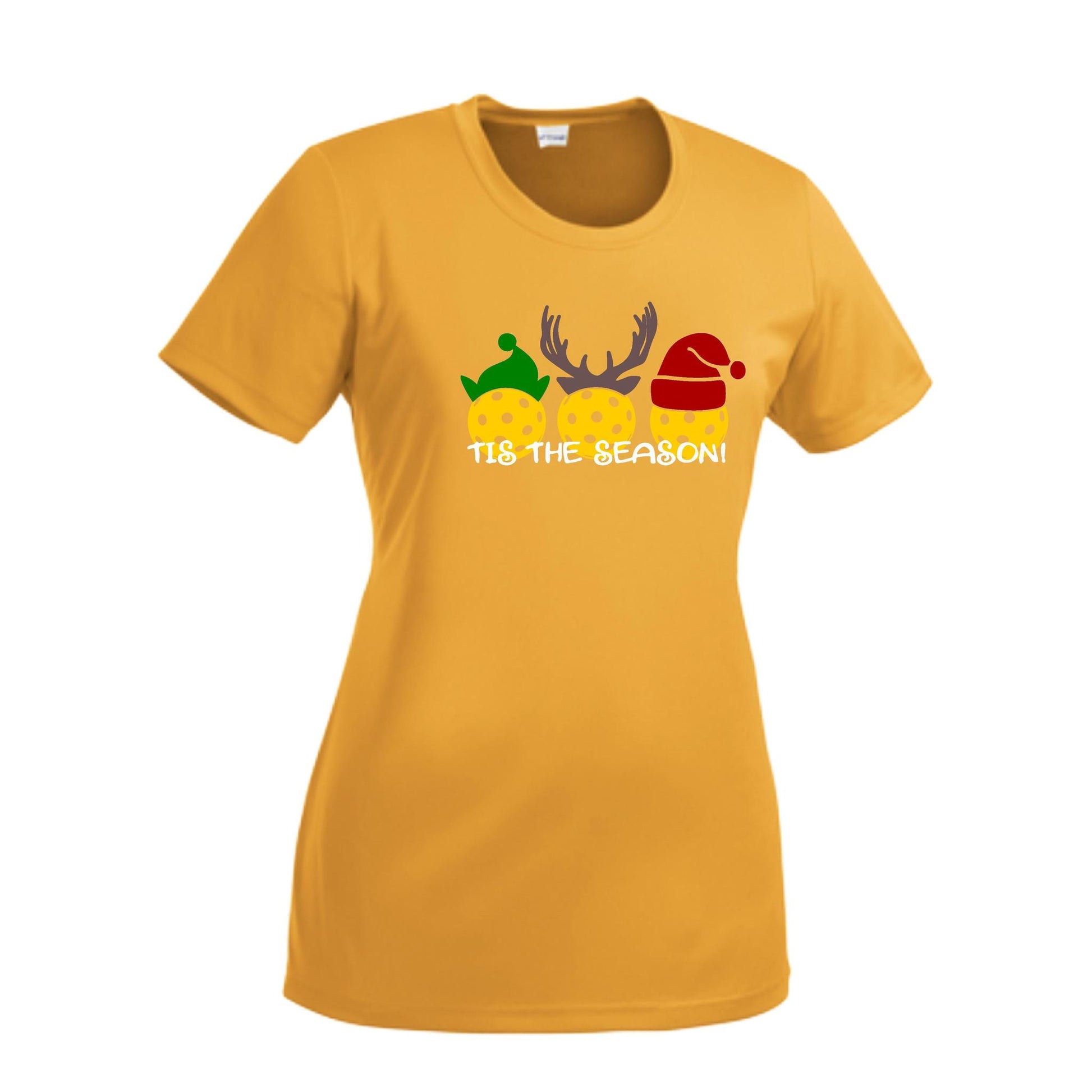 Tis the Season | Women’s Short Sleeve Crewneck Pickleball Performance T-Shirts | 100% Polyester