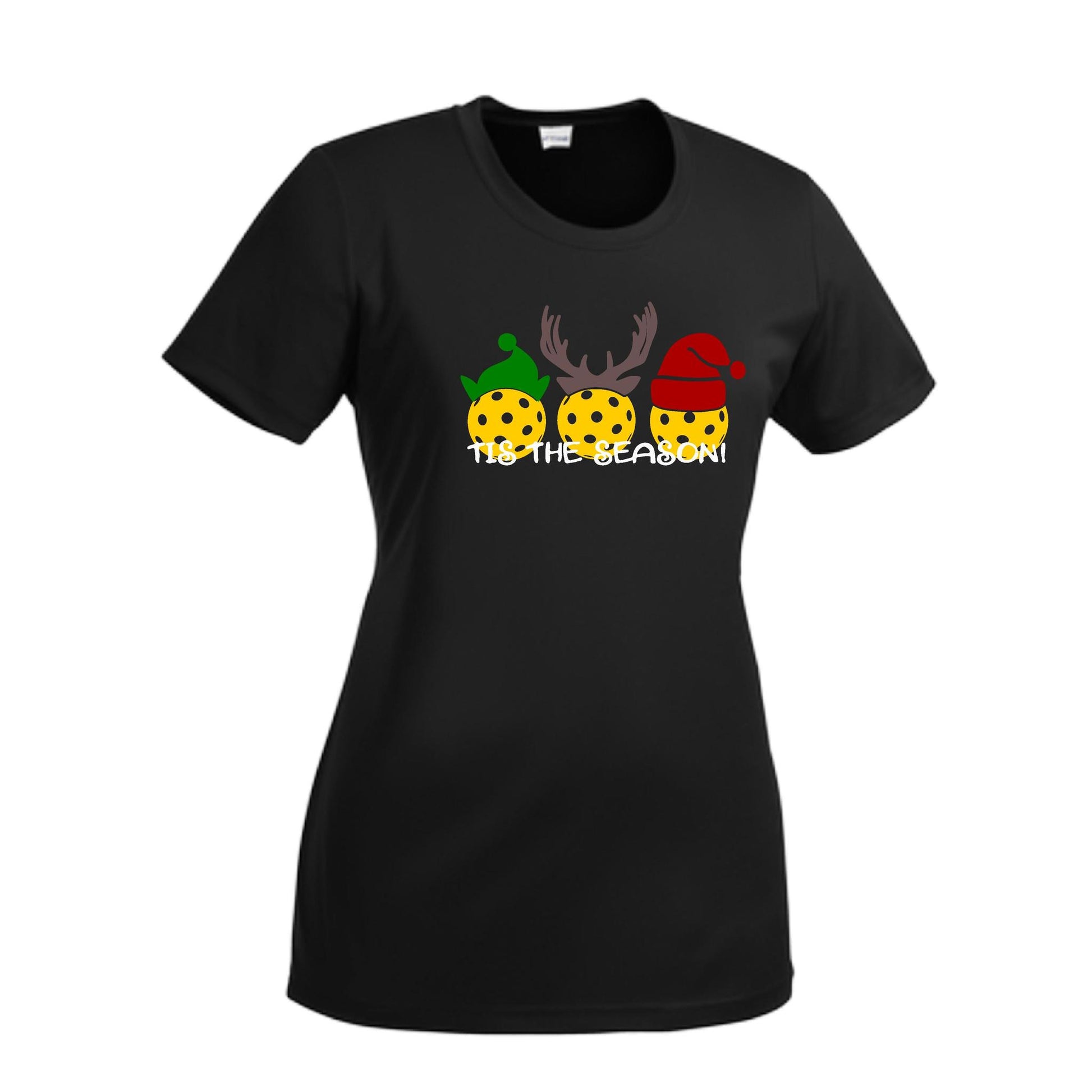 Tis the Season | Women’s Short Sleeve Crewneck Pickleball Performance T-Shirts | 100% Polyester