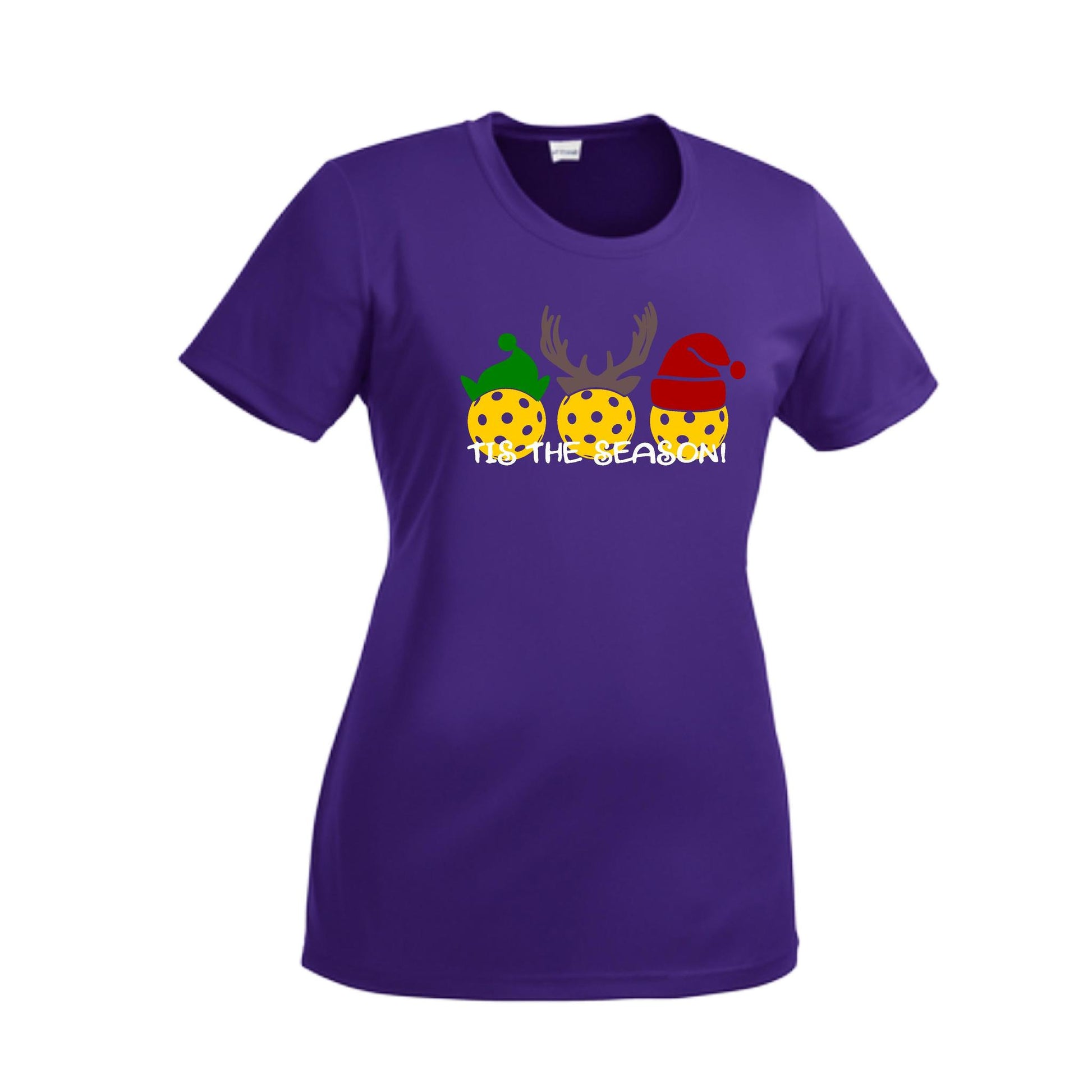 Tis the Season | Women’s Short Sleeve Crewneck Pickleball Performance T-Shirts | 100% Polyester