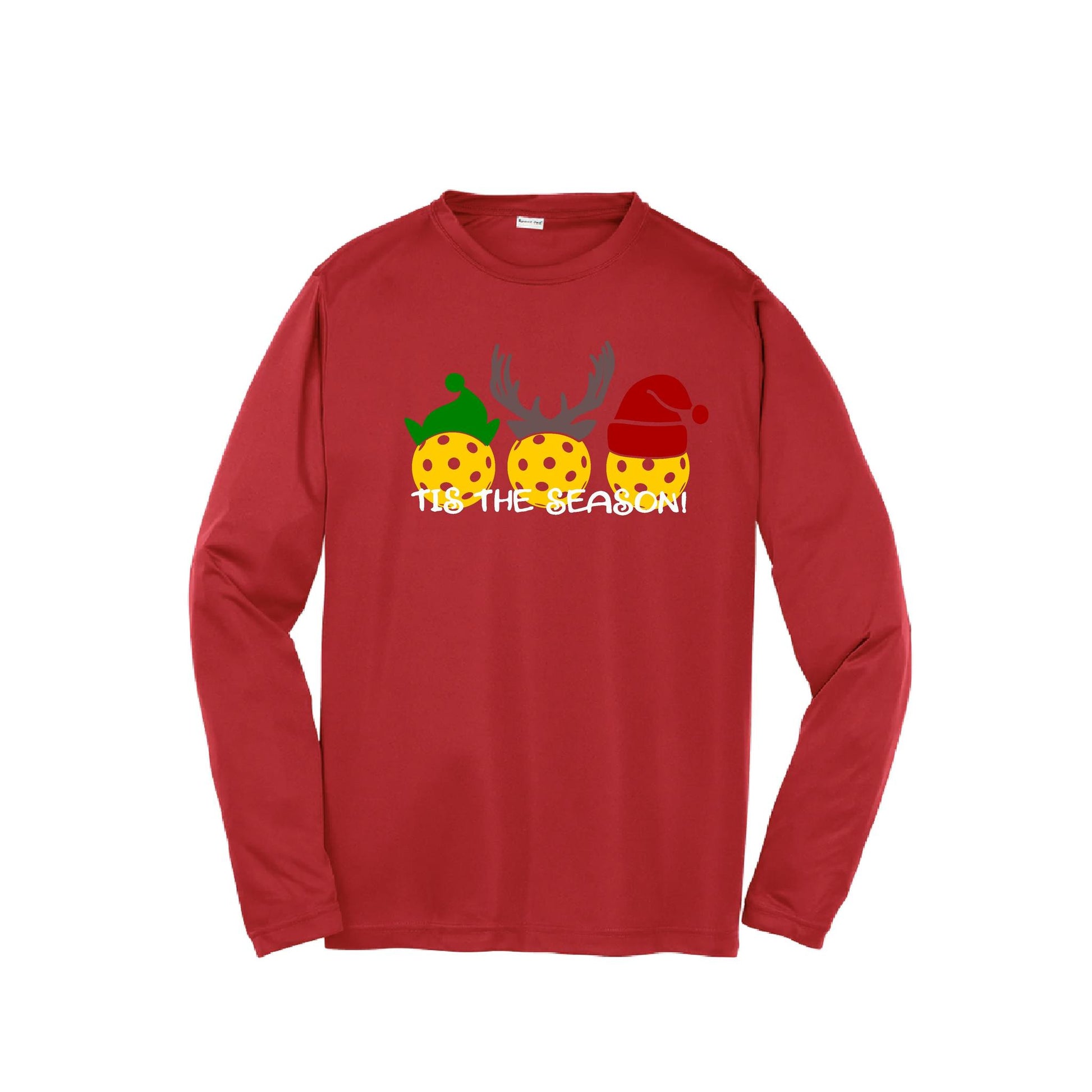 Tis the Season | Youth Long Sleeve Pickleball Performance T-Shirts | 100% Polyester