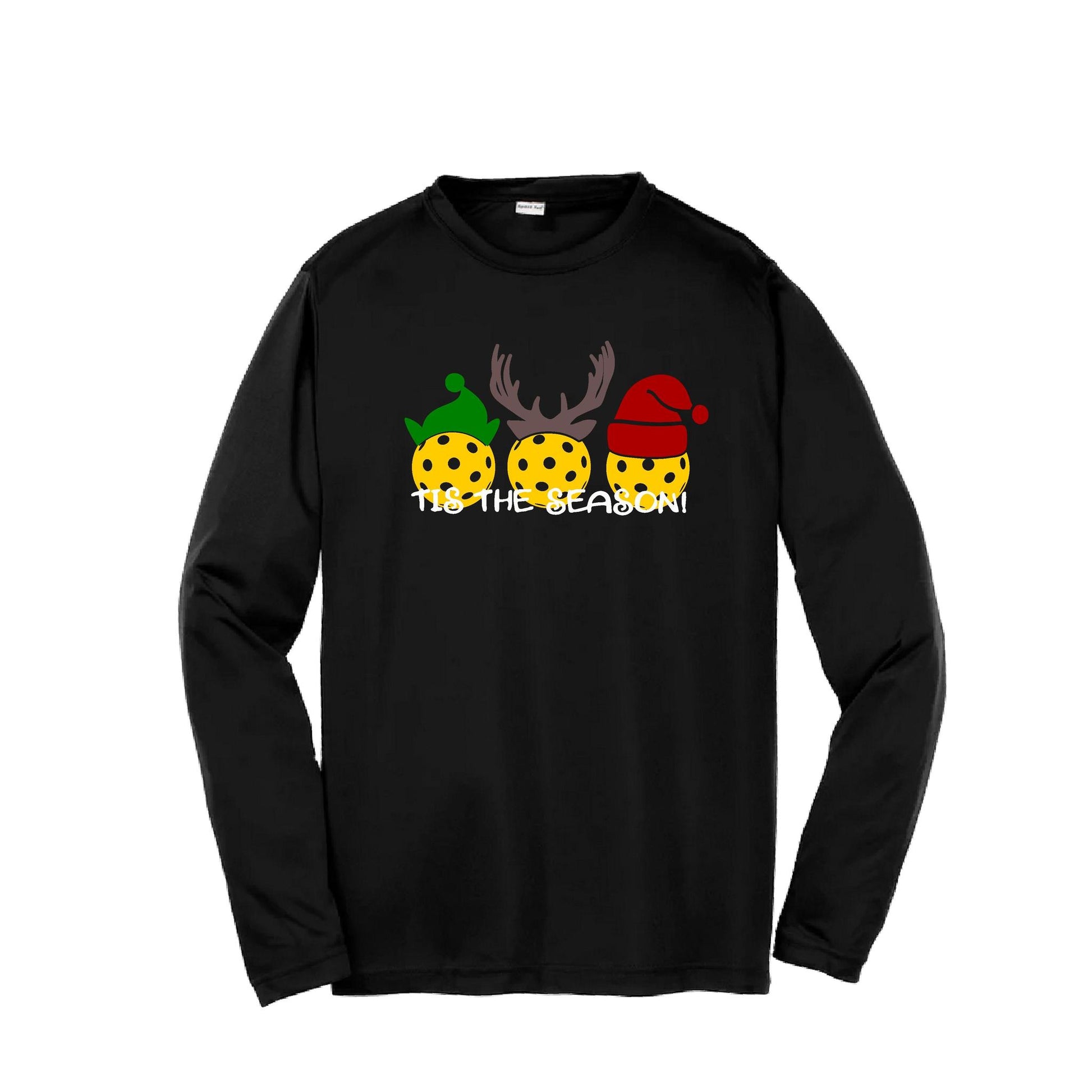 Tis the Season | Youth Long Sleeve Pickleball Performance T-Shirts | 100% Polyester