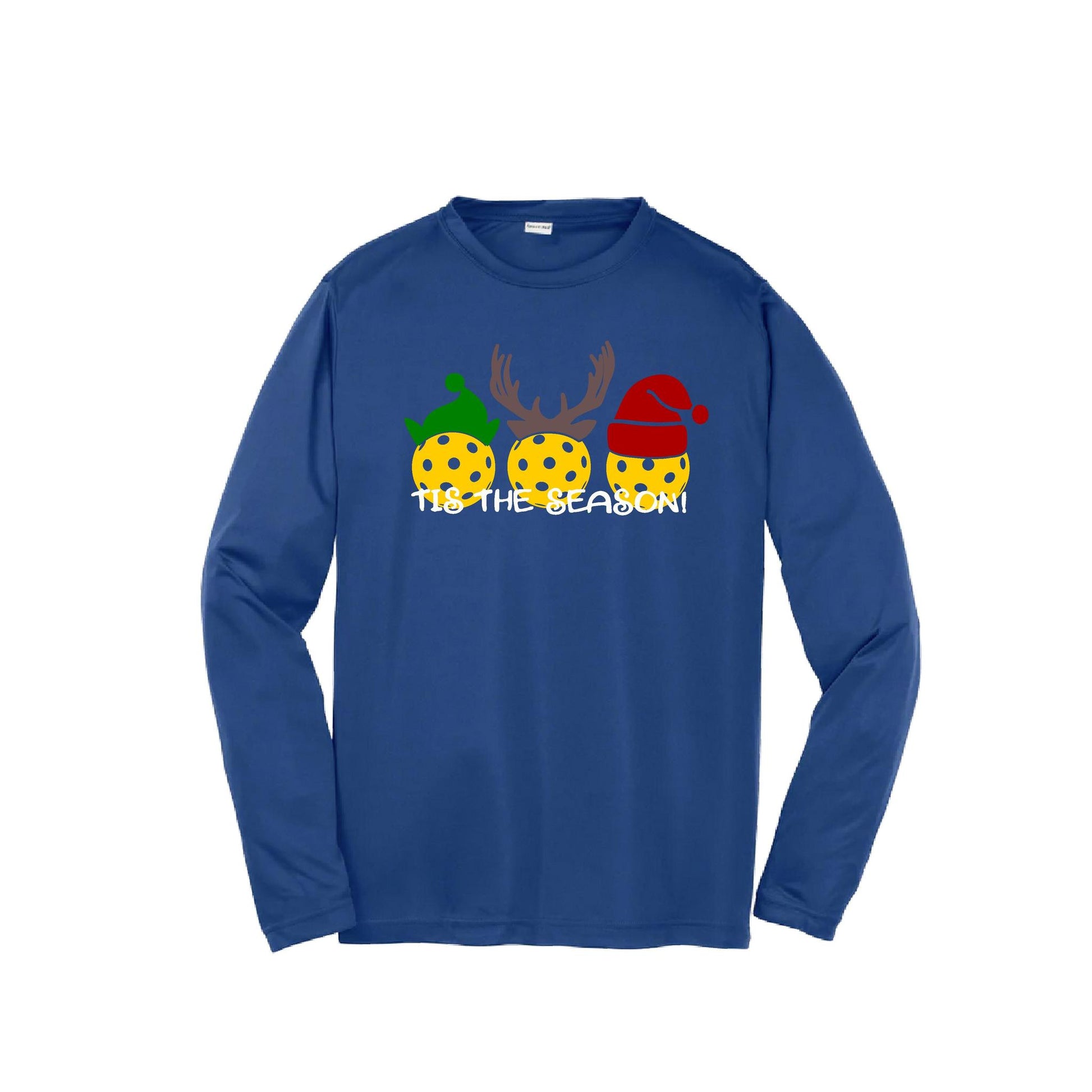 Tis the Season | Youth Long Sleeve Pickleball Performance T-Shirts | 100% Polyester