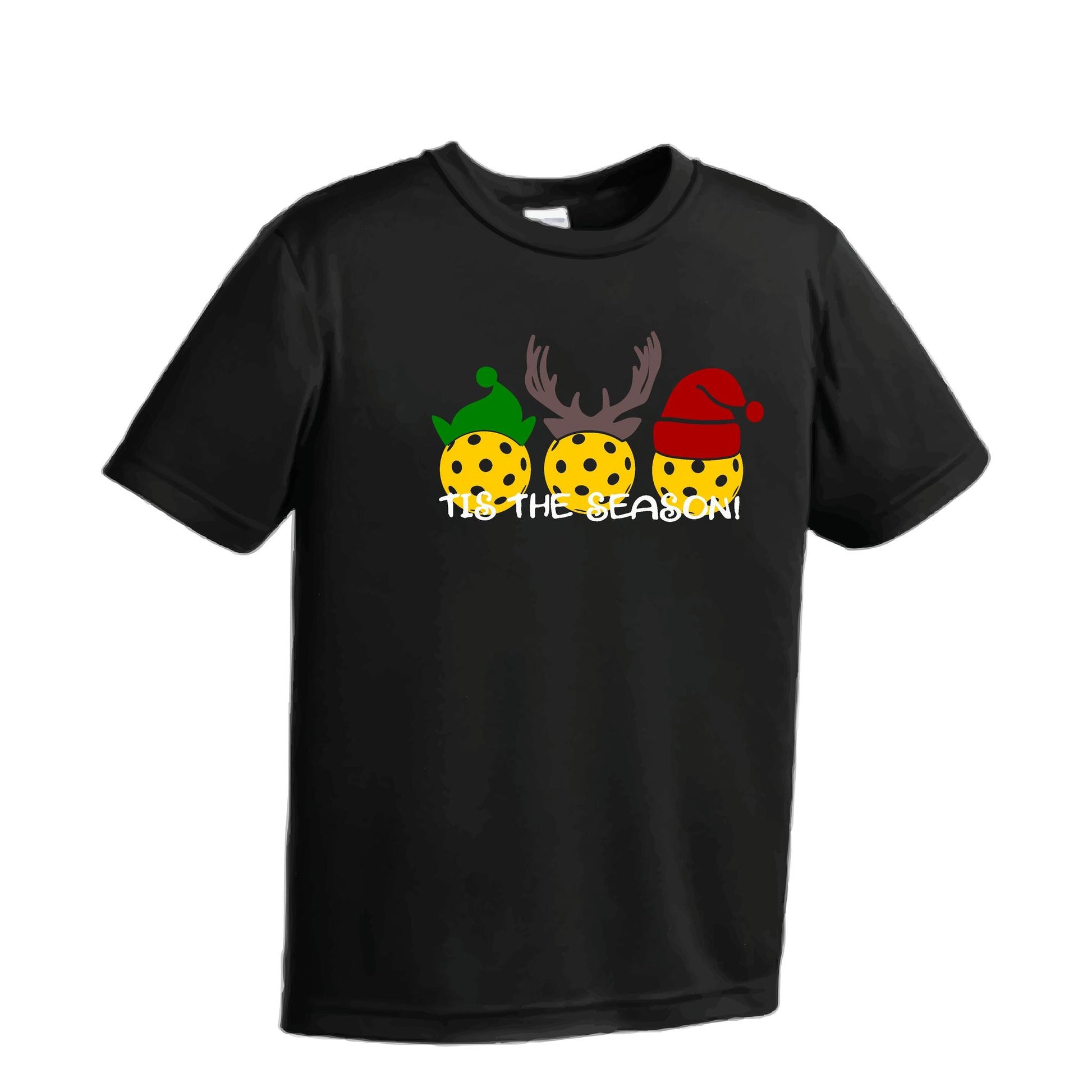 Tis the Season | Youth Short Sleeve Pickleball Performance T-Shirts | 100% Polyester