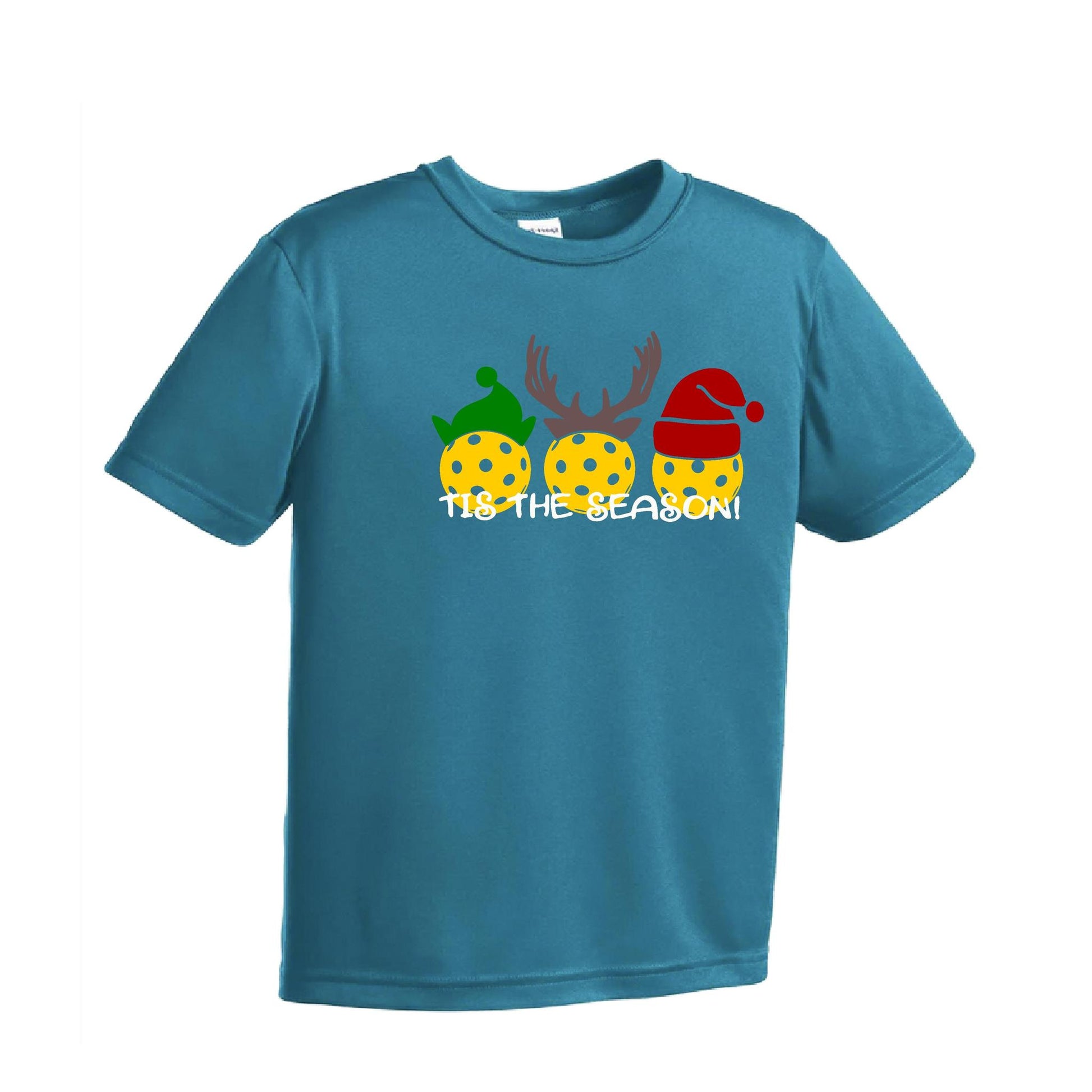 Tis the Season | Youth Short Sleeve Pickleball Performance T-Shirts | 100% Polyester