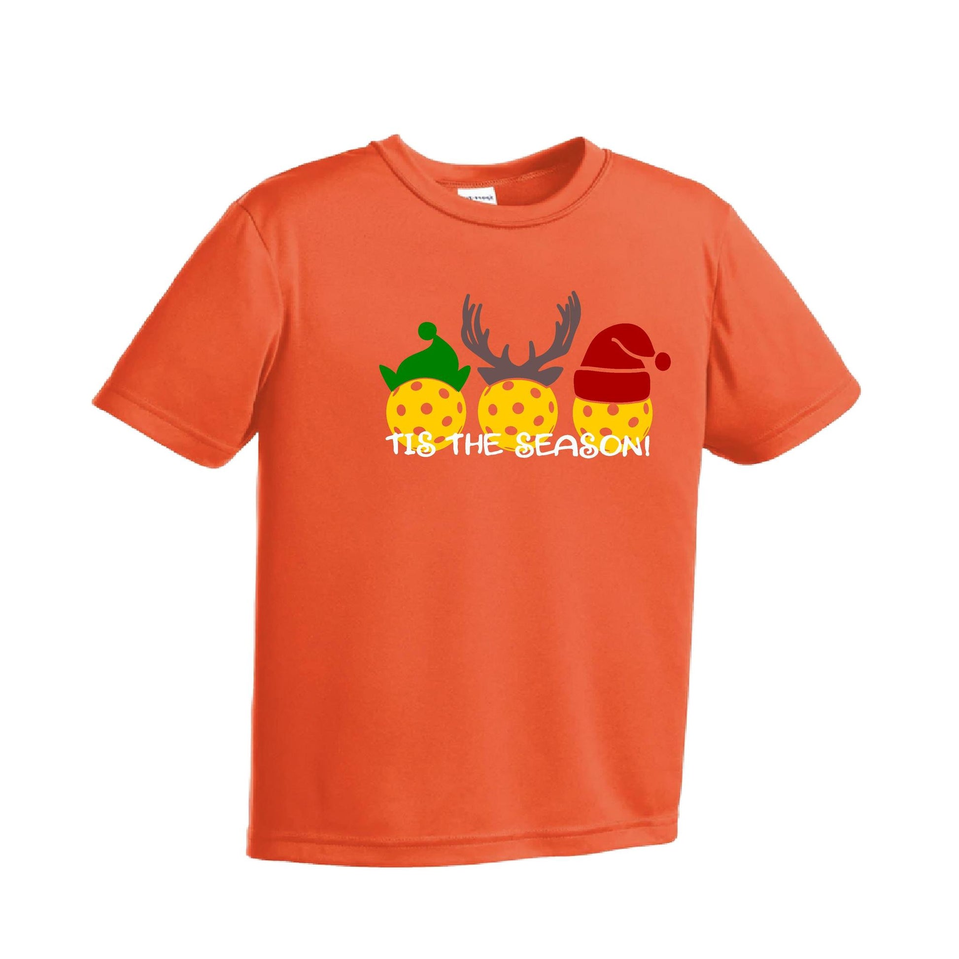 Tis the Season | Youth Short Sleeve Pickleball Performance T-Shirts | 100% Polyester