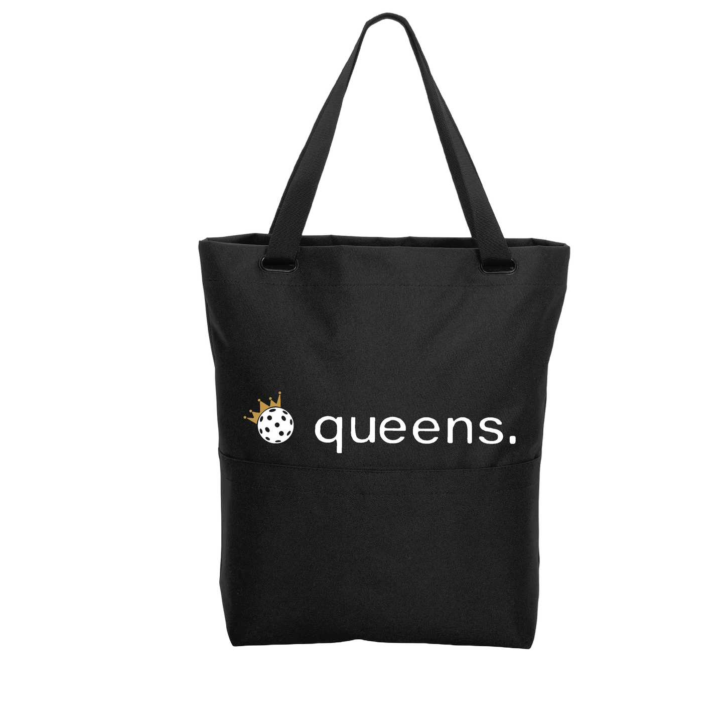 Pickleball Queens With Crown | Pickleball Sports Convertible Tote Bag | Medium Size Court Tote Bag