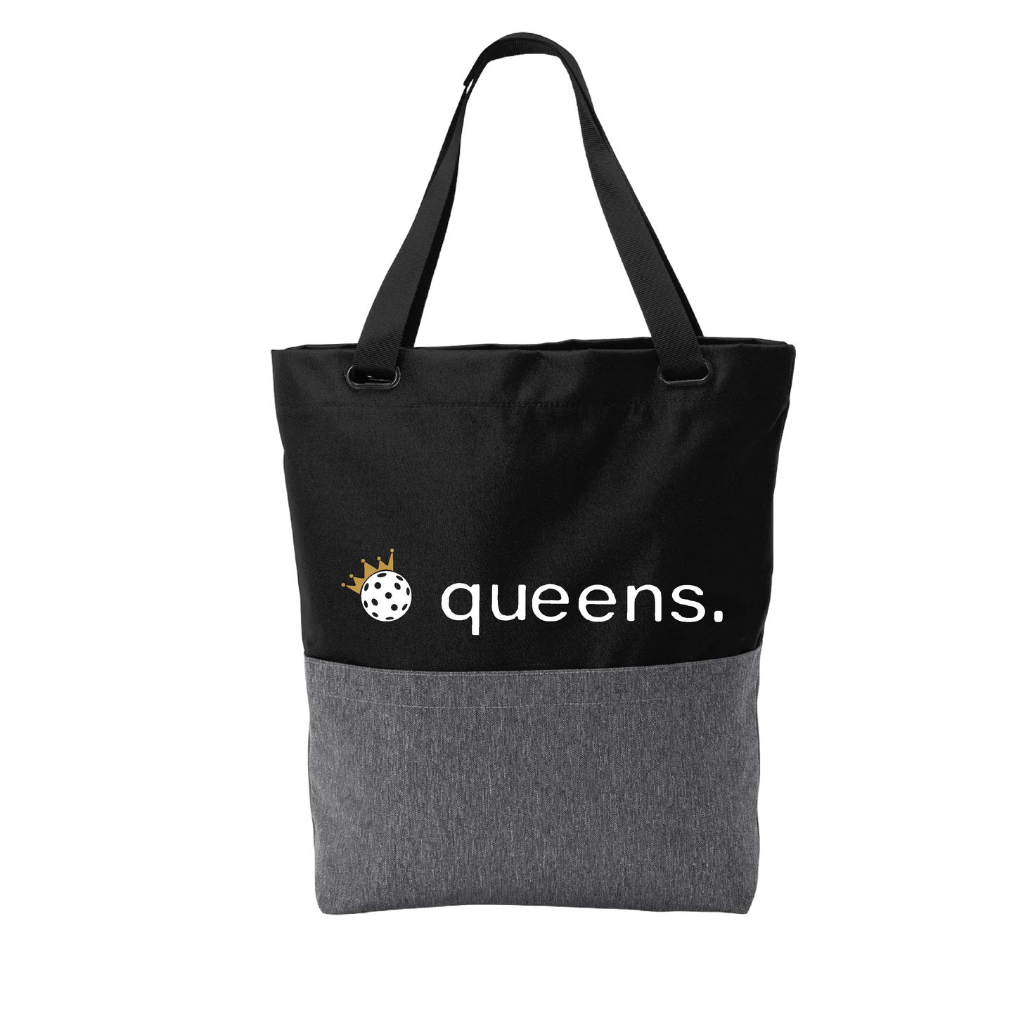 Pickleball Queens With Crown | Pickleball Sports Convertible Tote Bag | Medium Size Court Tote Bag