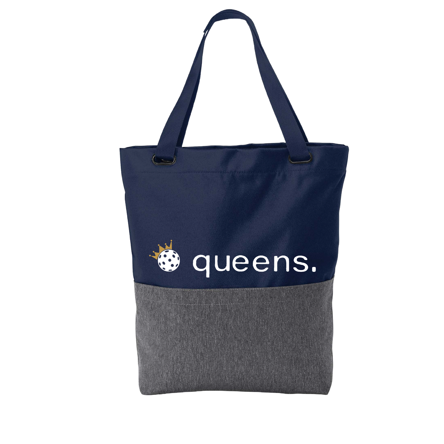 Pickleball Queens With Crown | Pickleball Sports Convertible Tote Bag | Medium Size Court Tote Bag