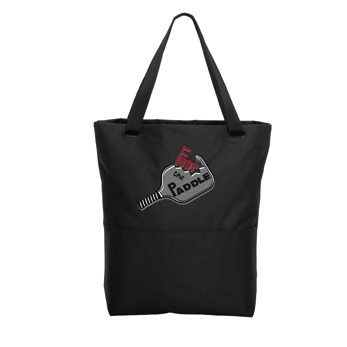 Fear The Paddle | Pickleball Sports Convertible Tote Bag | Medium Size Court Tote Bag