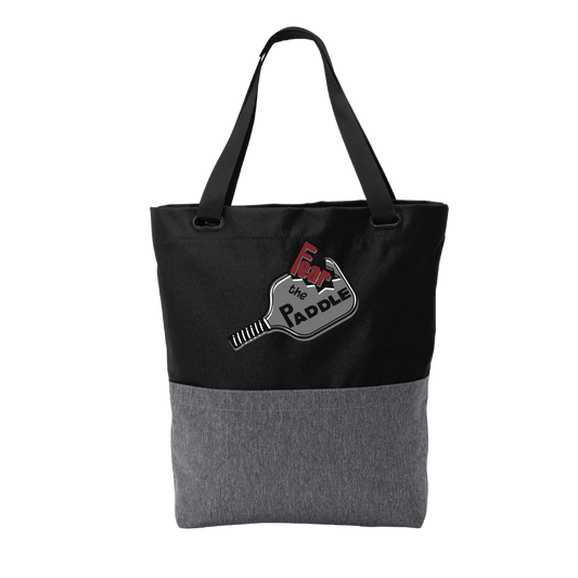 Fear The Paddle | Pickleball Sports Convertible Tote Bag | Medium Size Court Tote Bag