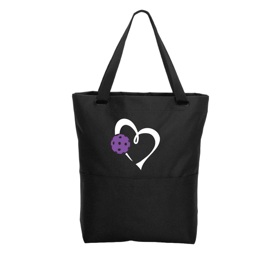 Love Pickleball (Pink Or Purple) | Pickleball Sports Convertible Tote Bag | Medium Size Court Tote Bag