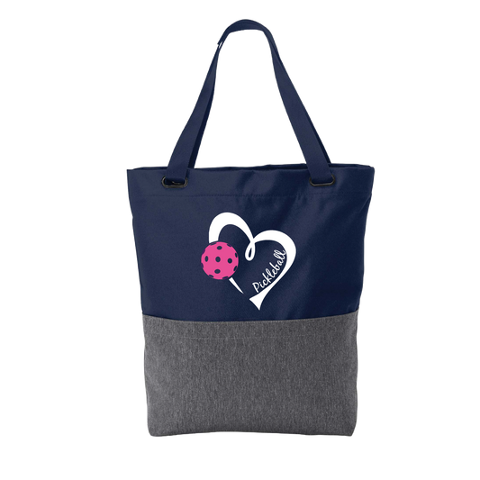 Pickleball Love (Pink Or Purple) | Pickleball Sports Convertible Tote Bag | Medium Size Court Tote Bag