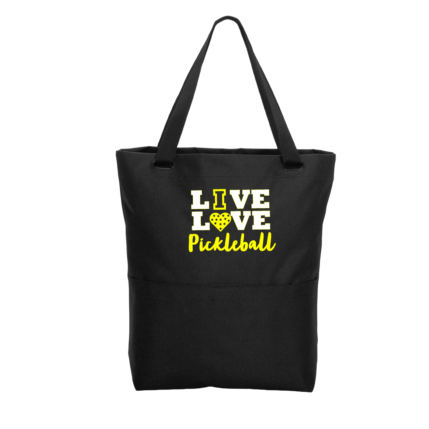 Live Love Pickleball | Pickleball Sports Convertible Tote Bag | Medium Size Court Tote Bag