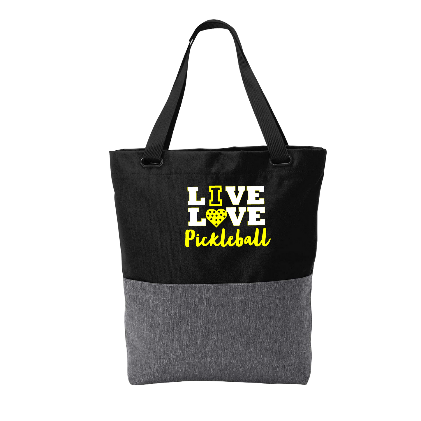 Live Love Pickleball | Pickleball Sports Convertible Tote Bag | Medium Size Court Tote Bag