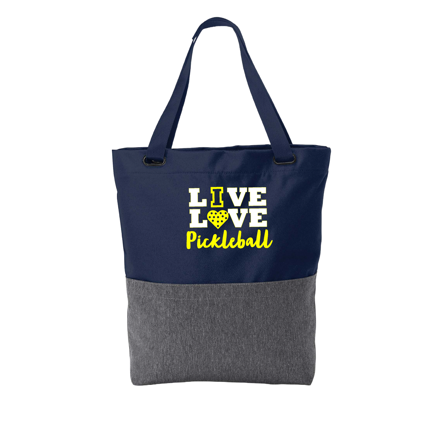 Live Love Pickleball | Pickleball Sports Convertible Tote Bag | Medium Size Court Tote Bag