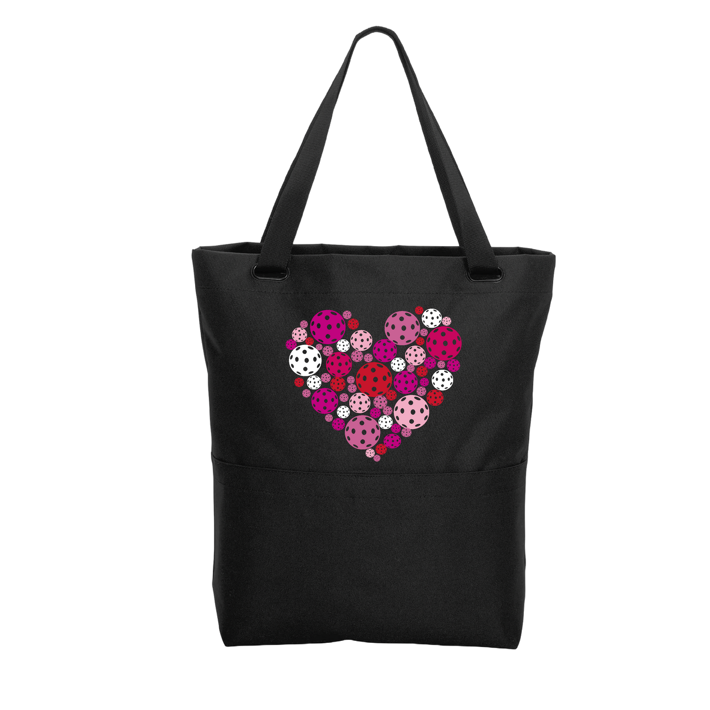 Pickleball Heart | Pickleball Sports Convertible Tote Bag | Medium Size Court Tote Bag