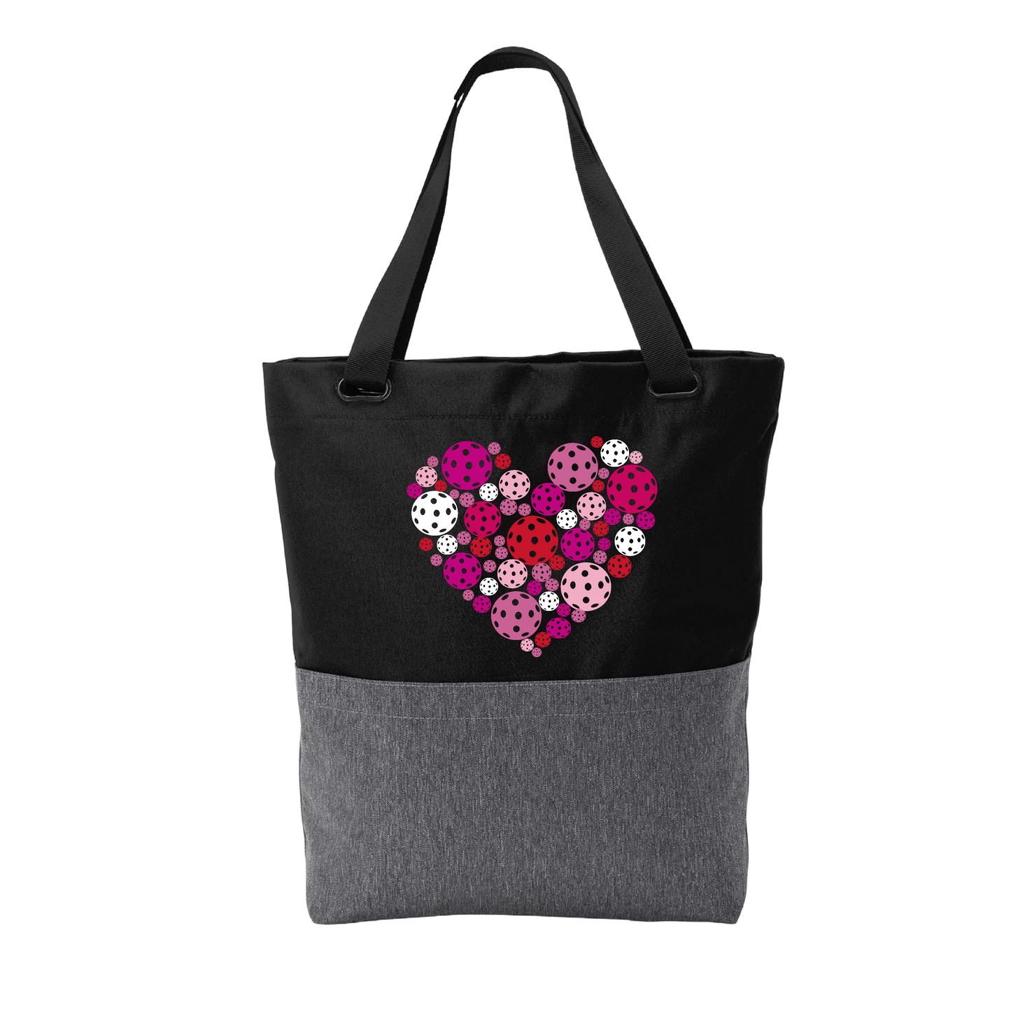 Pickleball Heart | Pickleball Sports Convertible Tote Bag | Medium Size Court Tote Bag