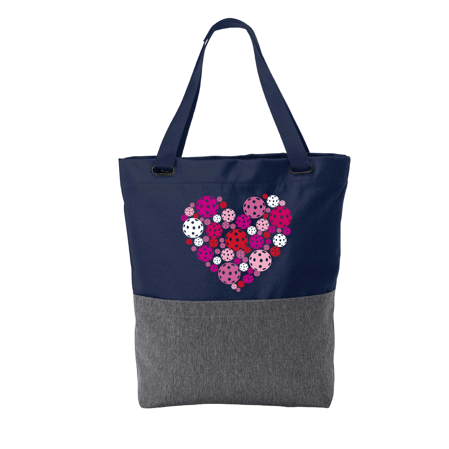 Pickleball Heart | Pickleball Sports Convertible Tote Bag | Medium Size Court Tote Bag