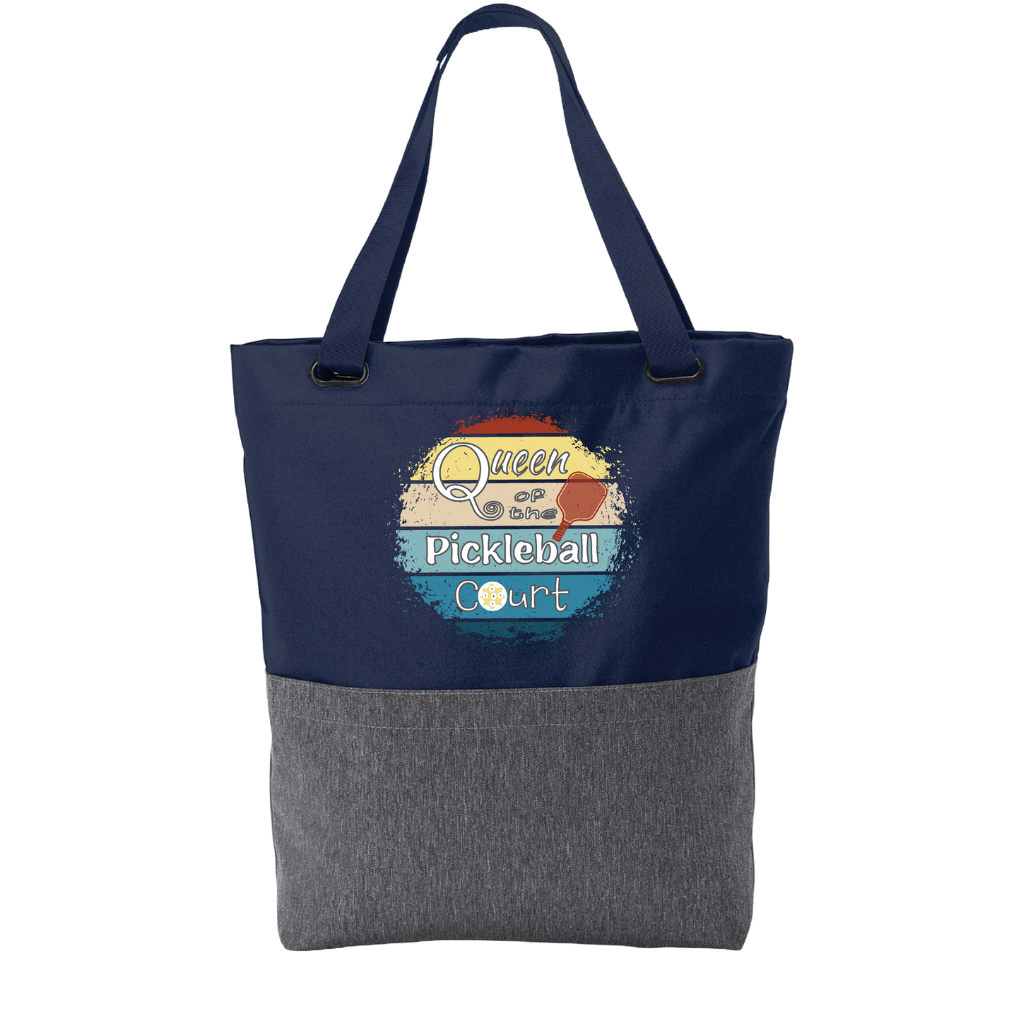 Queen of the Pickleball Court | Pickleball Sports Convertible Tote Bag | Medium Size Court Tote Bag