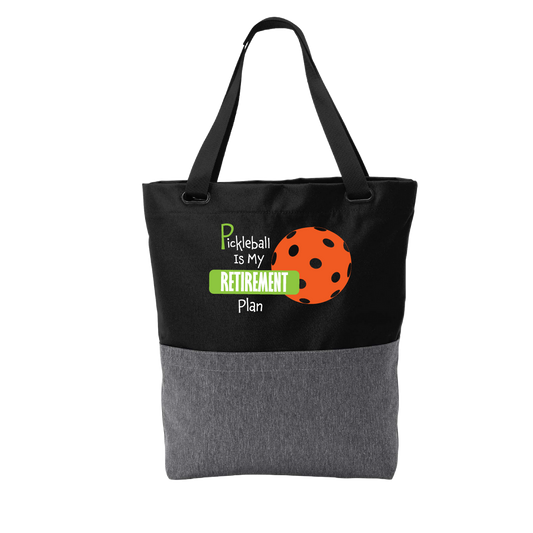 Pickleball Is My Retirement Plan | Pickleball Sports Convertible Tote Bag | Medium Size Court Tote Bag