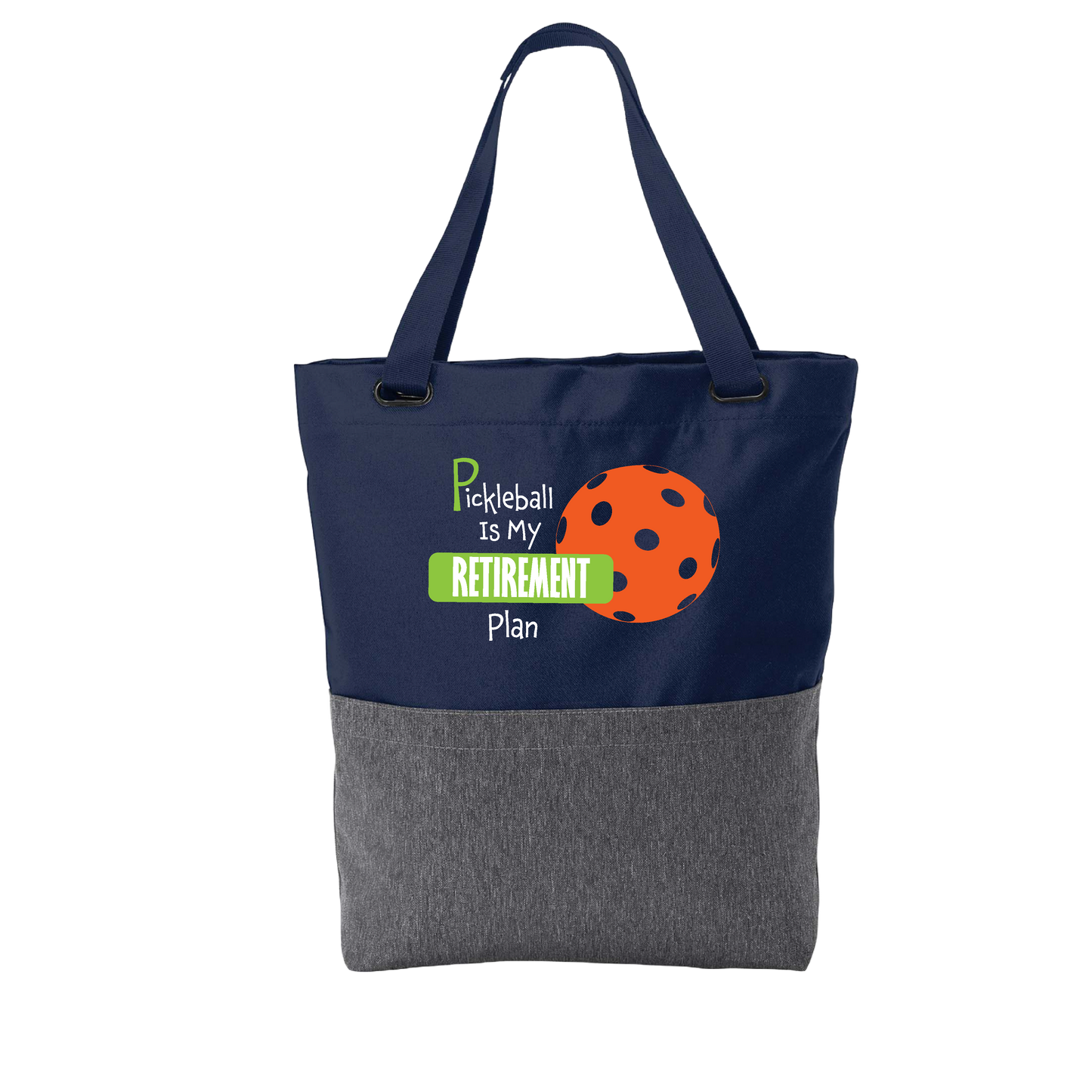 Pickleball Is My Retirement Plan | Pickleball Sports Convertible Tote Bag | Medium Size Court Tote Bag