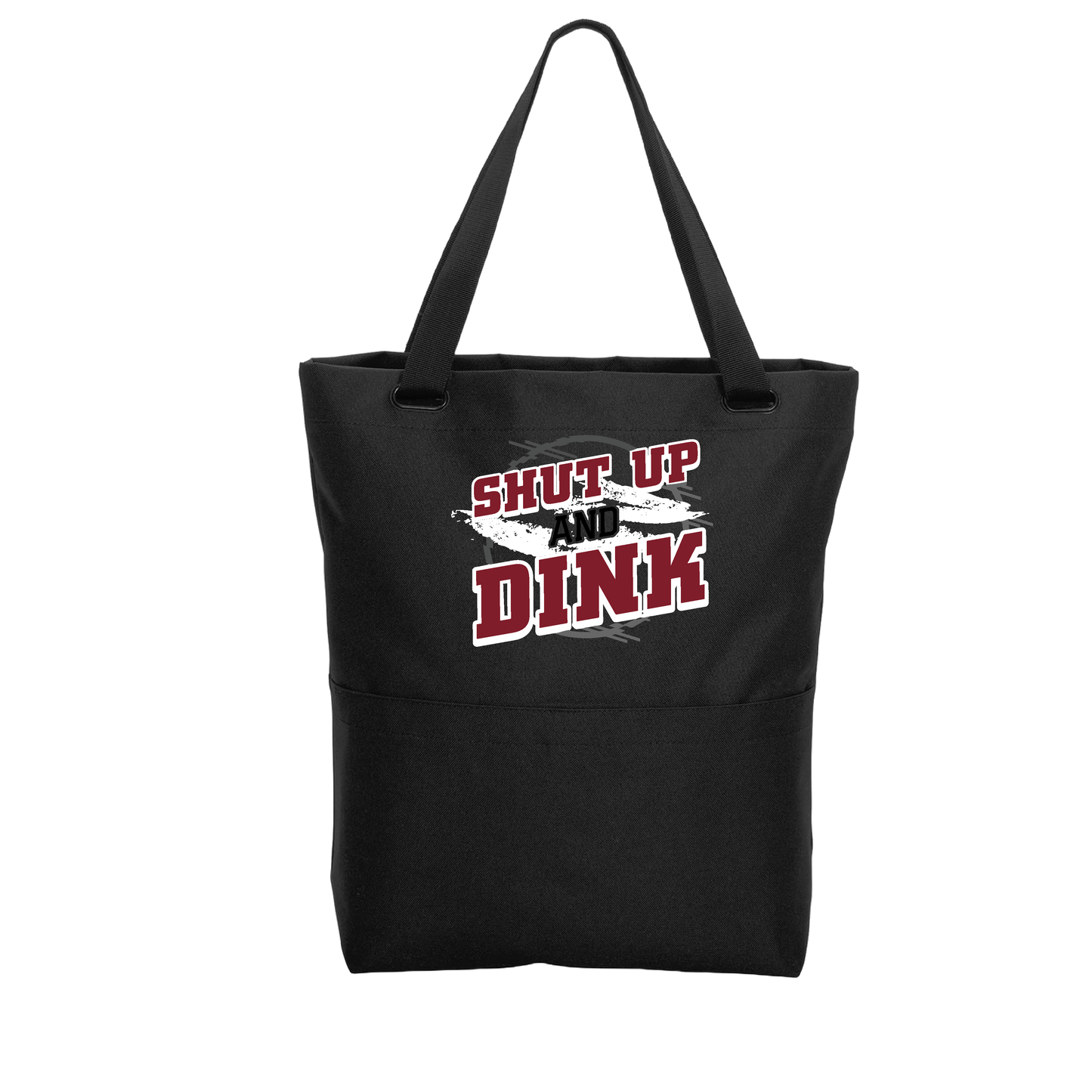 Shut Up And Dink | Pickleball Sports Convertible Tote Bag | Medium Size Court Tote Bag