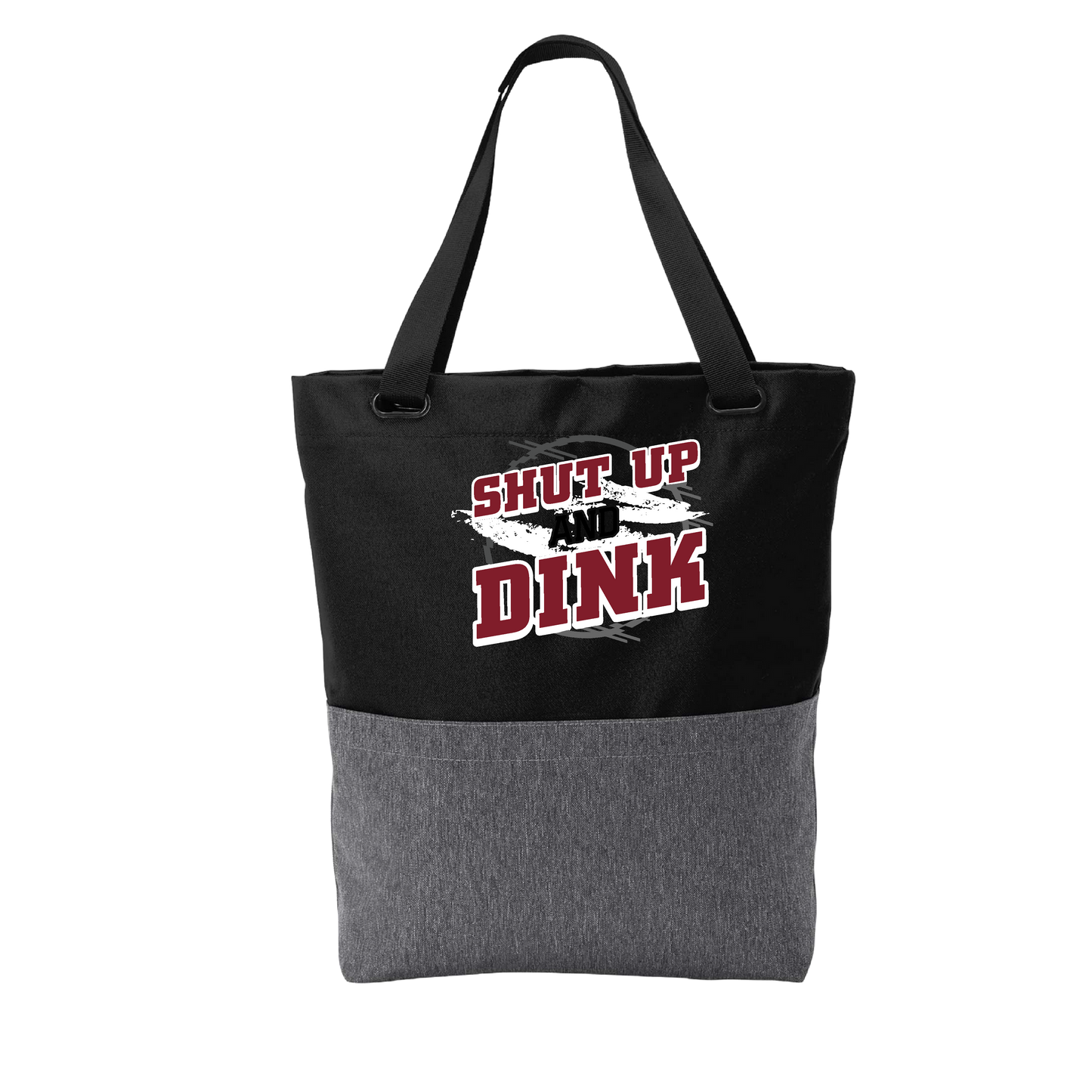 Shut Up And Dink | Pickleball Sports Convertible Tote Bag | Medium Size Court Tote Bag