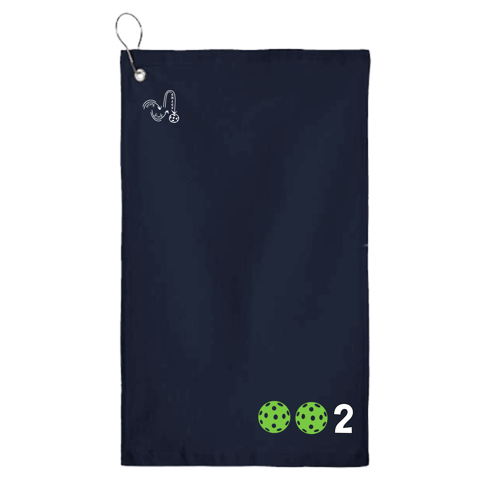 This pickleball towel is crafted with cotton terry velour for optimal performance. It features grommets, hooks, and hemmed edges for added durability. It's perfect for completing your pickleball gear, and an ideal gift for friends and tournaments. The towel is designed to be both absorbent and lightweight, so you can remain dry and comfortable while you play