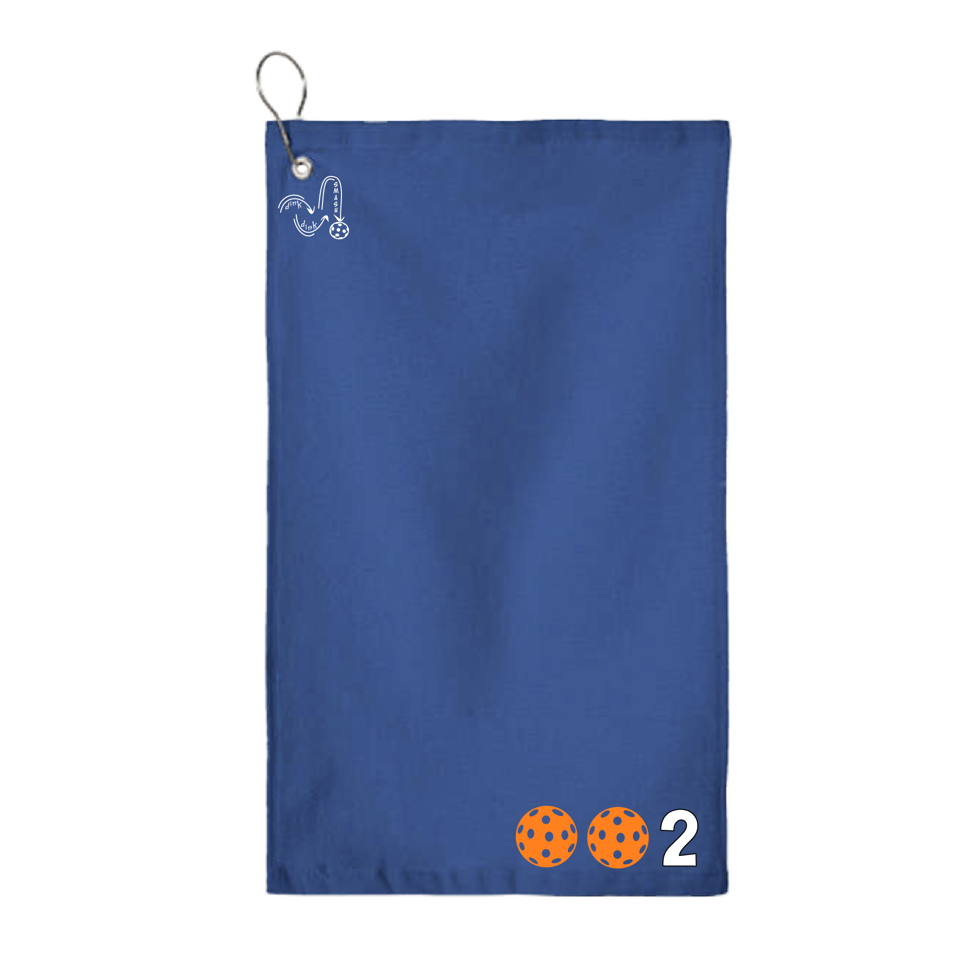 This pickleball towel is crafted with cotton terry velour for optimal performance. It features grommets, hooks, and hemmed edges for added durability. It's perfect for completing your pickleball gear, and an ideal gift for friends and tournaments. The towel is designed to be both absorbent and lightweight, so you can remain dry and comfortable while you play