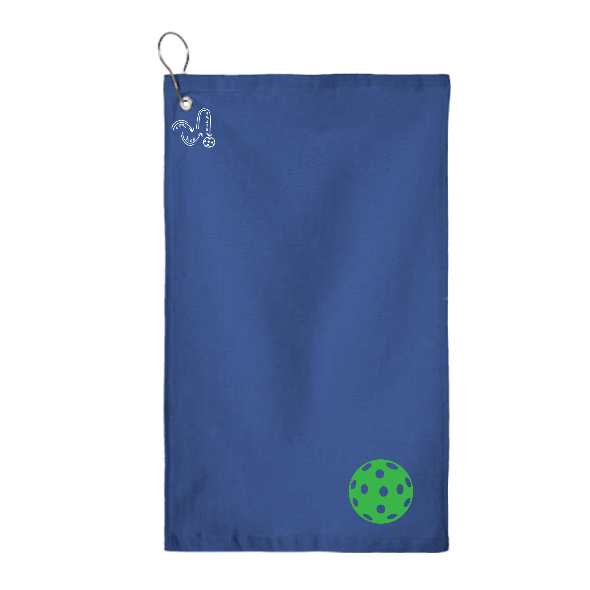 This pickleball towel is crafted with cotton terry velour for optimal performance. It features grommets, hooks, and hemmed edges for added durability. It's perfect for completing your pickleball gear, and an ideal gift for friends and tournaments. The towel is designed to be both absorbent and lightweight, so you can remain dry and comfortable while you play.