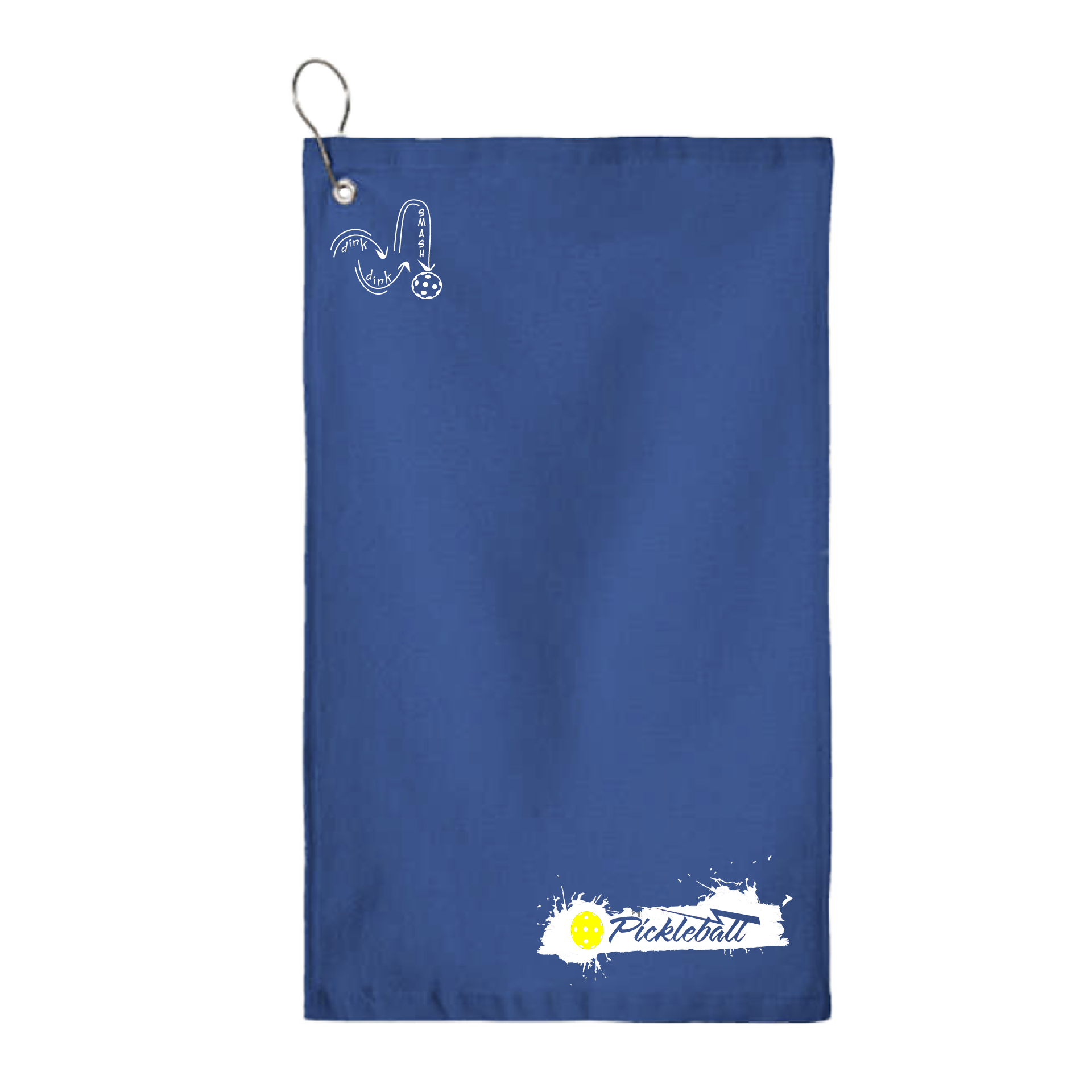 This pickleball towel is crafted with cotton terry velour for optimal performance. It features grommets, hooks, and hemmed edges for added durability. It's perfect for completing your pickleball gear, and an ideal gift for friends and tournaments. The towel is designed to be both absorbent and lightweight, so you can remain dry and comfortable while you play.