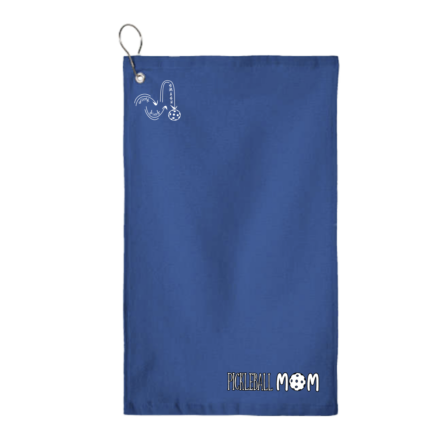 This Pickleball Mom towel is crafted with cotton terry velour for optimal performance. It features grommets, hooks, and hemmed edges for added durability. It's perfect for completing your pickleball gear, and an ideal gift for friends and tournaments. The towel is designed to be both absorbent and lightweight, so you can remain dry and comfortable while you play.