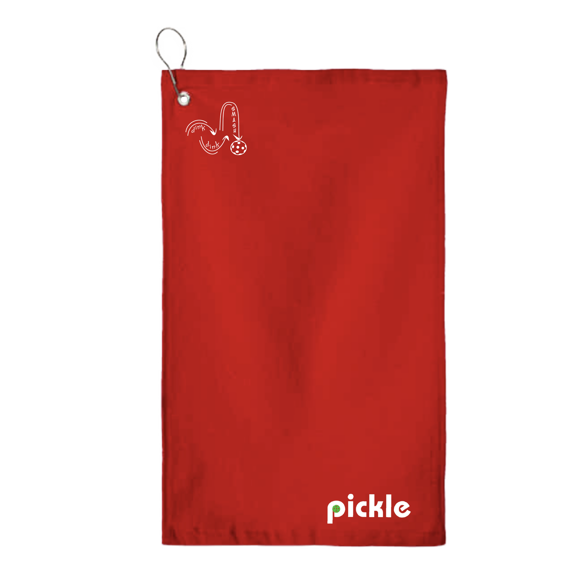 This pickleball towel is crafted with cotton terry velour for optimal performance. It features grommets, hooks, and hemmed edges for added durability. It's perfect for completing your pickleball gear, and an ideal gift for friends and tournaments. The towel is designed to be both absorbent and lightweight, so you can remain dry and comfortable while you play. Plus, its long-lasting power will keep it looking great and working well for many games to come.