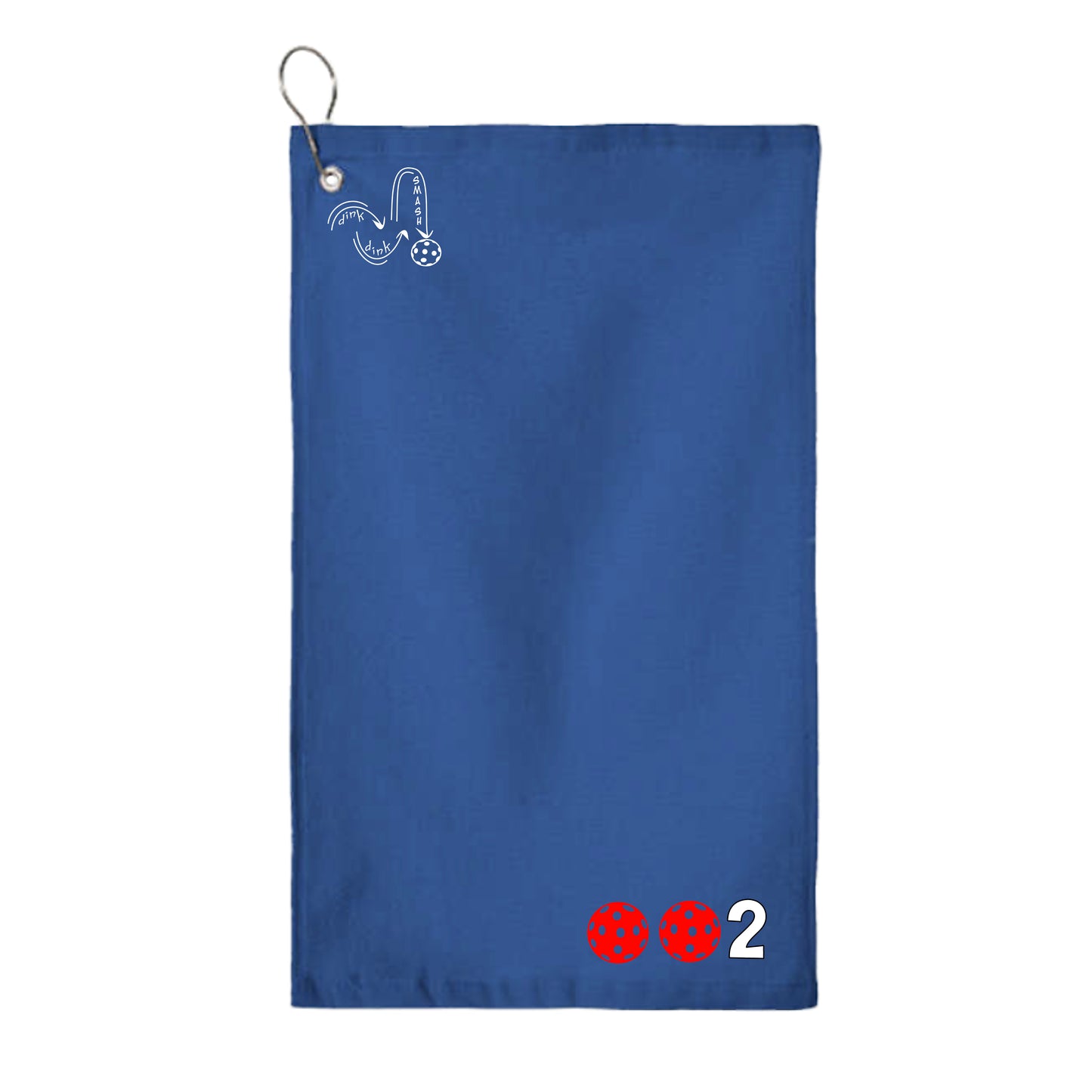 002 Pickleball (Customizable Colors) | Pickleball Court Towels | Grommeted 100% Cotton Terry Velour