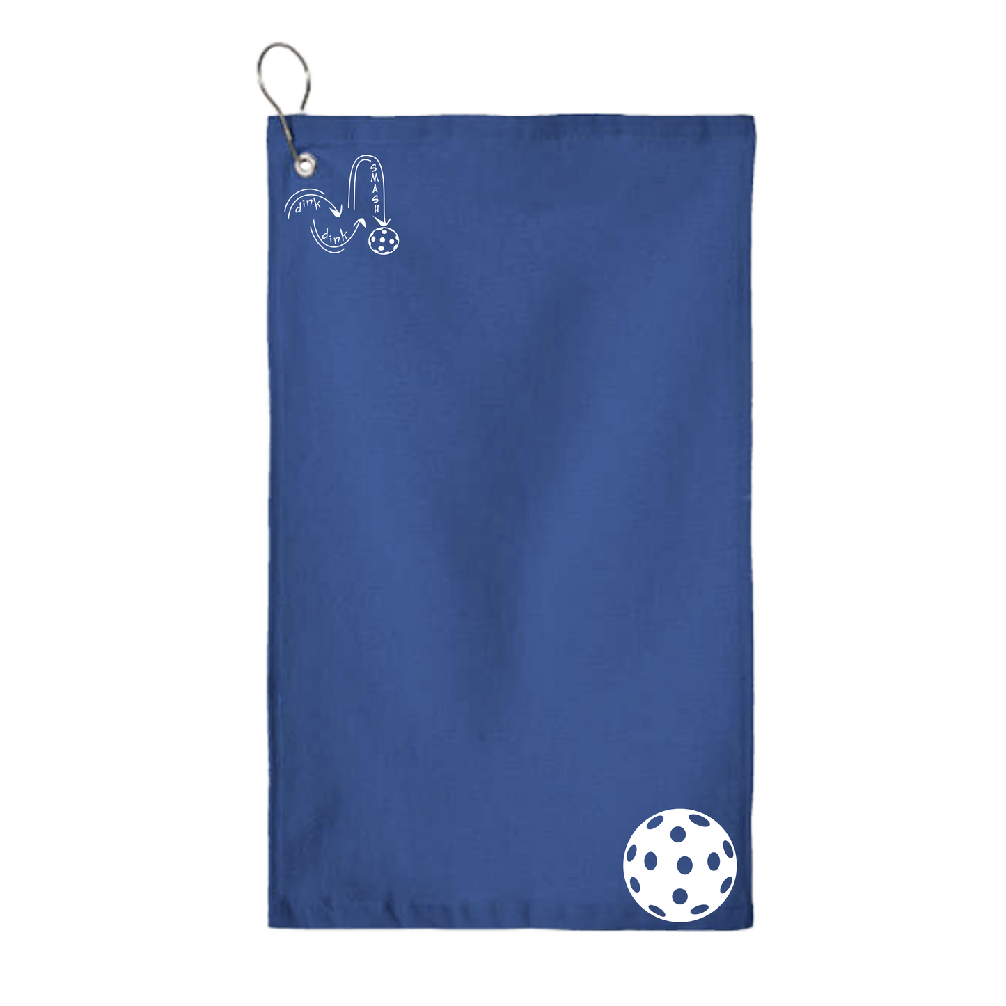 Pickleballs (Customizable) | Pickleball Court Towels | Grommeted 100% Cotton Terry Velour