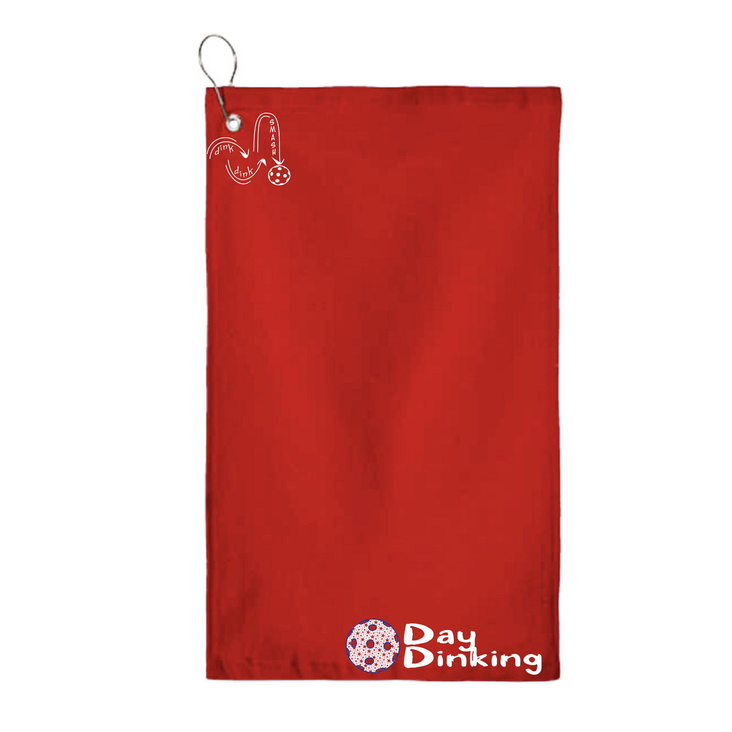 Day Dinking Pickleball (Customizable) |  Pickleball Court Towels | Grommeted 100% Cotton Terry Velour